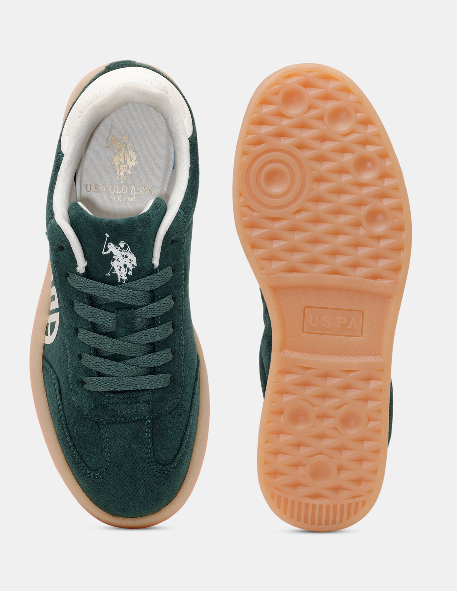 Women Noren Low-Top Contrast Logo Sneakers Green - U.S. POLO ASSN. | Large