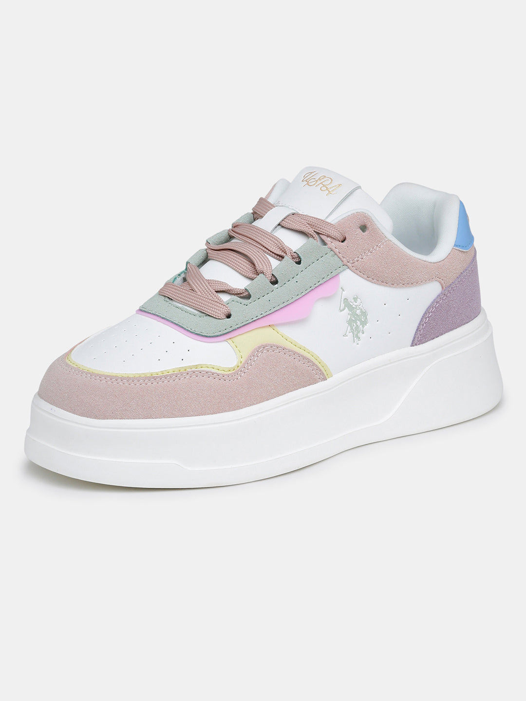Women Aluna Colourblocked Lace Ups Sneakers Multi3 - U.S. Polo Assn. India | Large