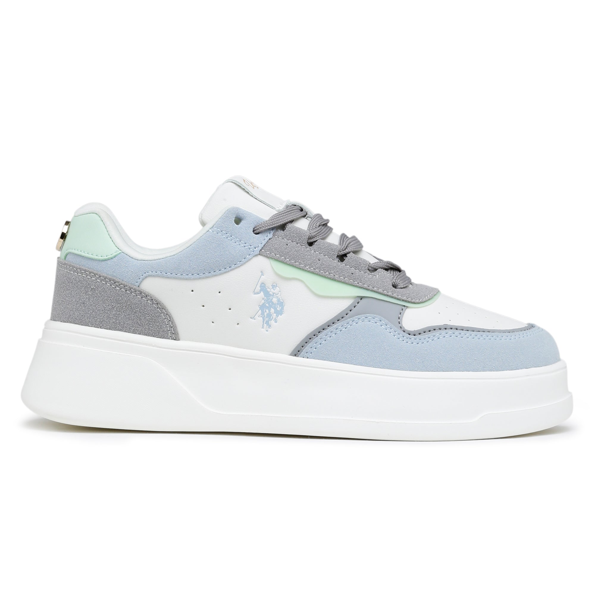 Women Aluna Colourblocked Lace Ups Sneakers Off White - U.S. Polo Assn. India | Large