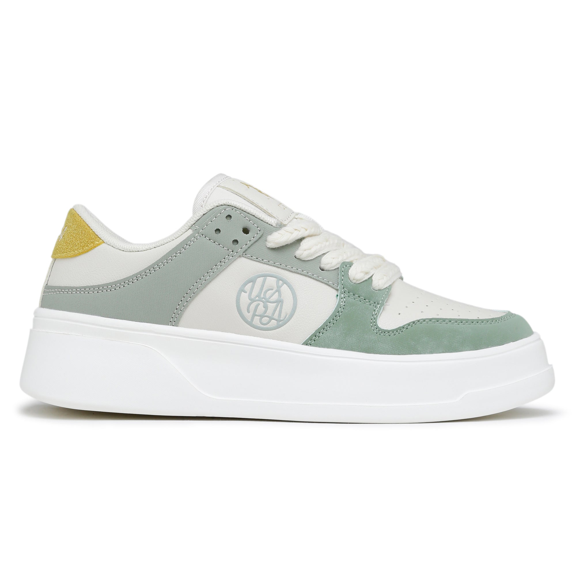 Women Lenora Lace Ups Round Toe Sneakers Off White - U.S. Polo Assn. India | Large