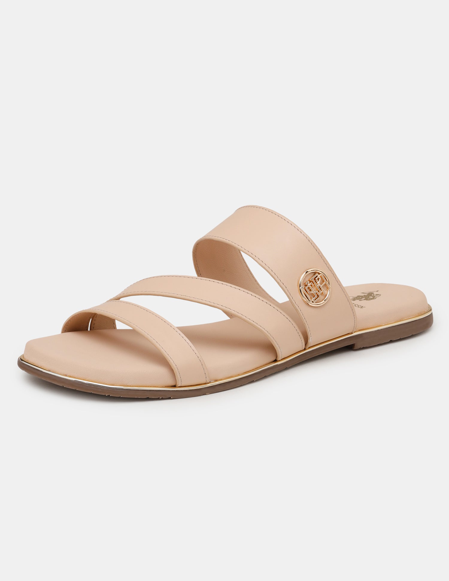Women Ara Vamp Strap Sandals Nude - U.S. POLO ASSN. | Large
