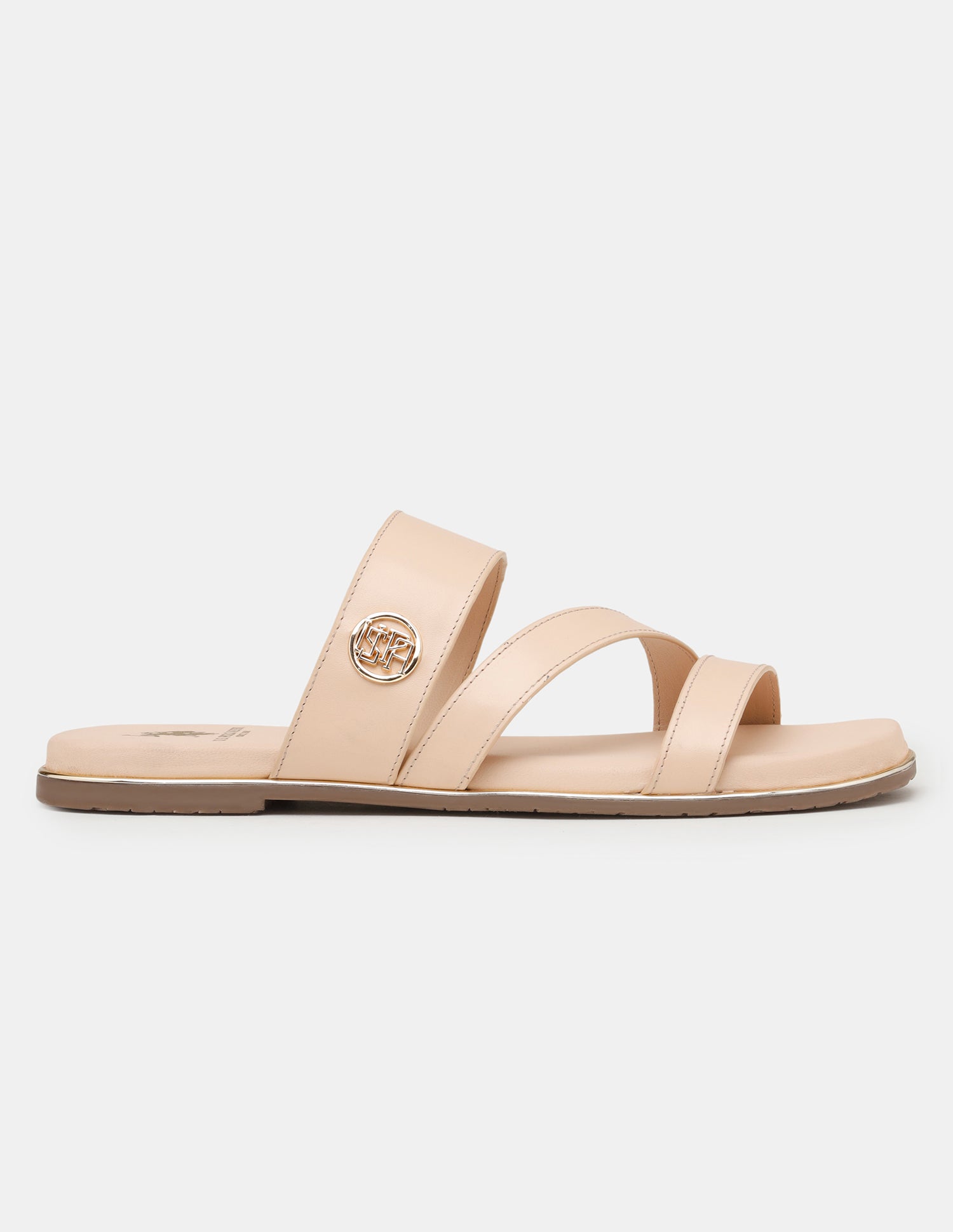 Women Ara Vamp Strap Sandals Nude - U.S. POLO ASSN. | Large
