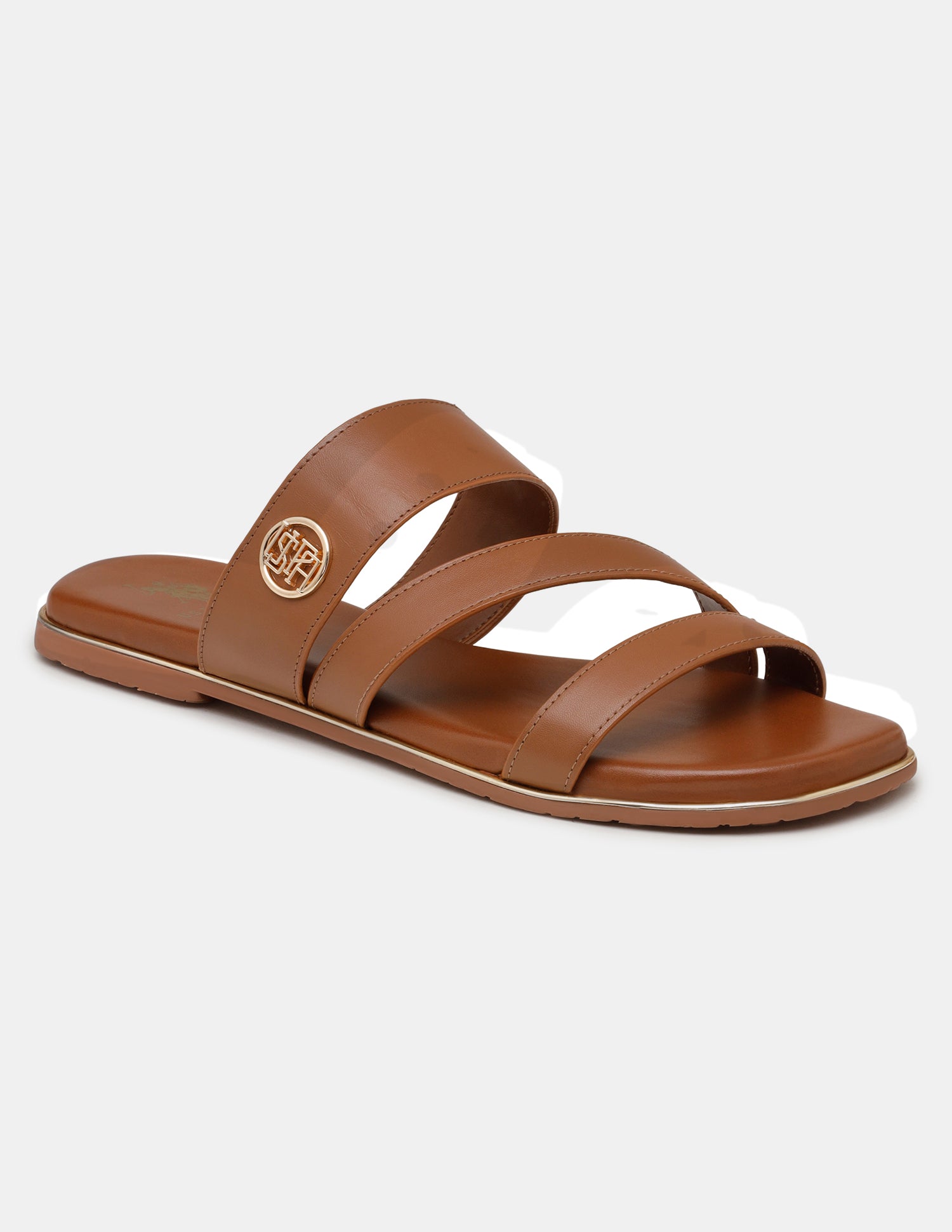 Women Ara Vamp Strap Sandals Tan - U.S. POLO ASSN. | Large