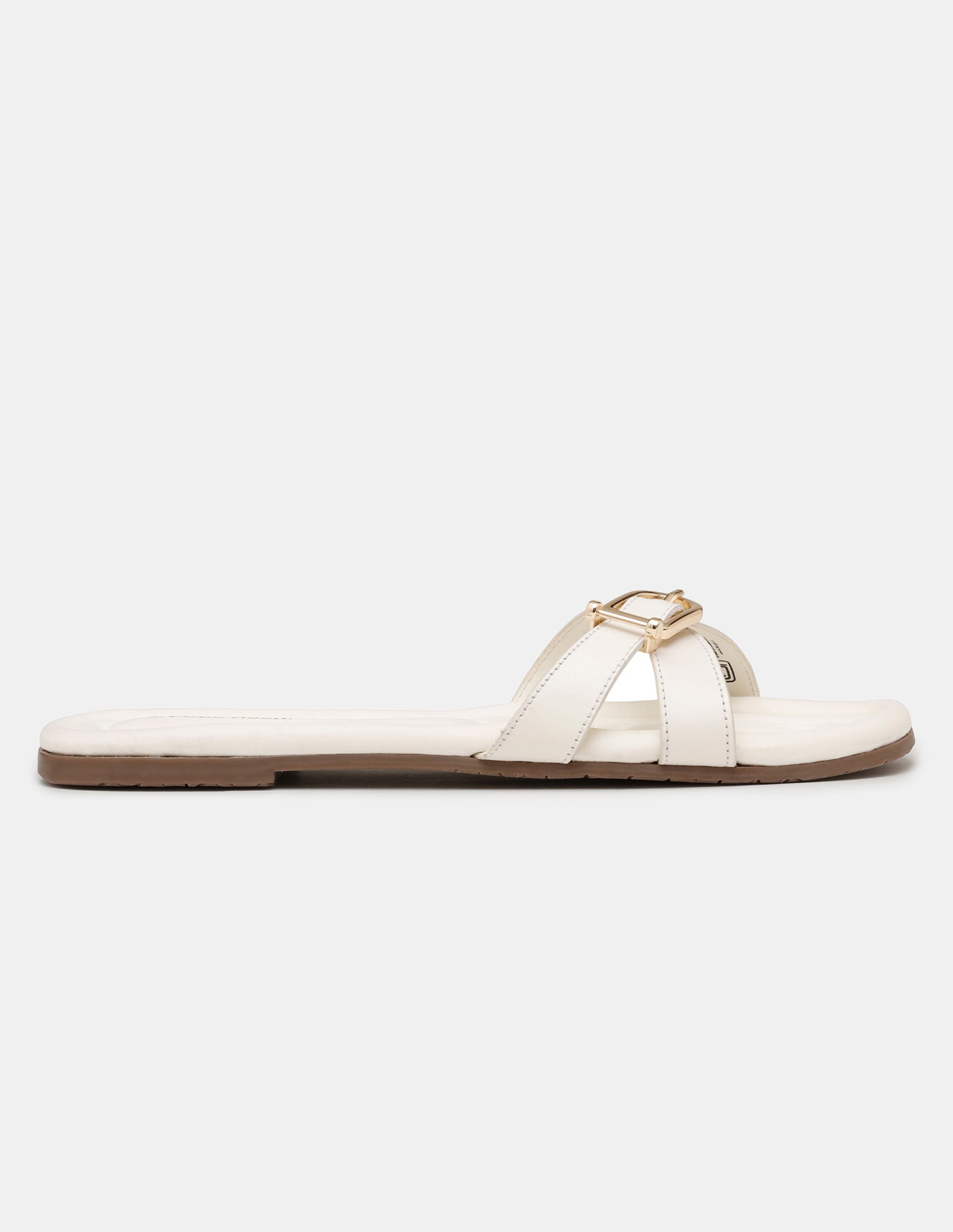 Women Dahye Textured Sole Cross Strap Sandals Off White - U.S. POLO ASSN. | Large