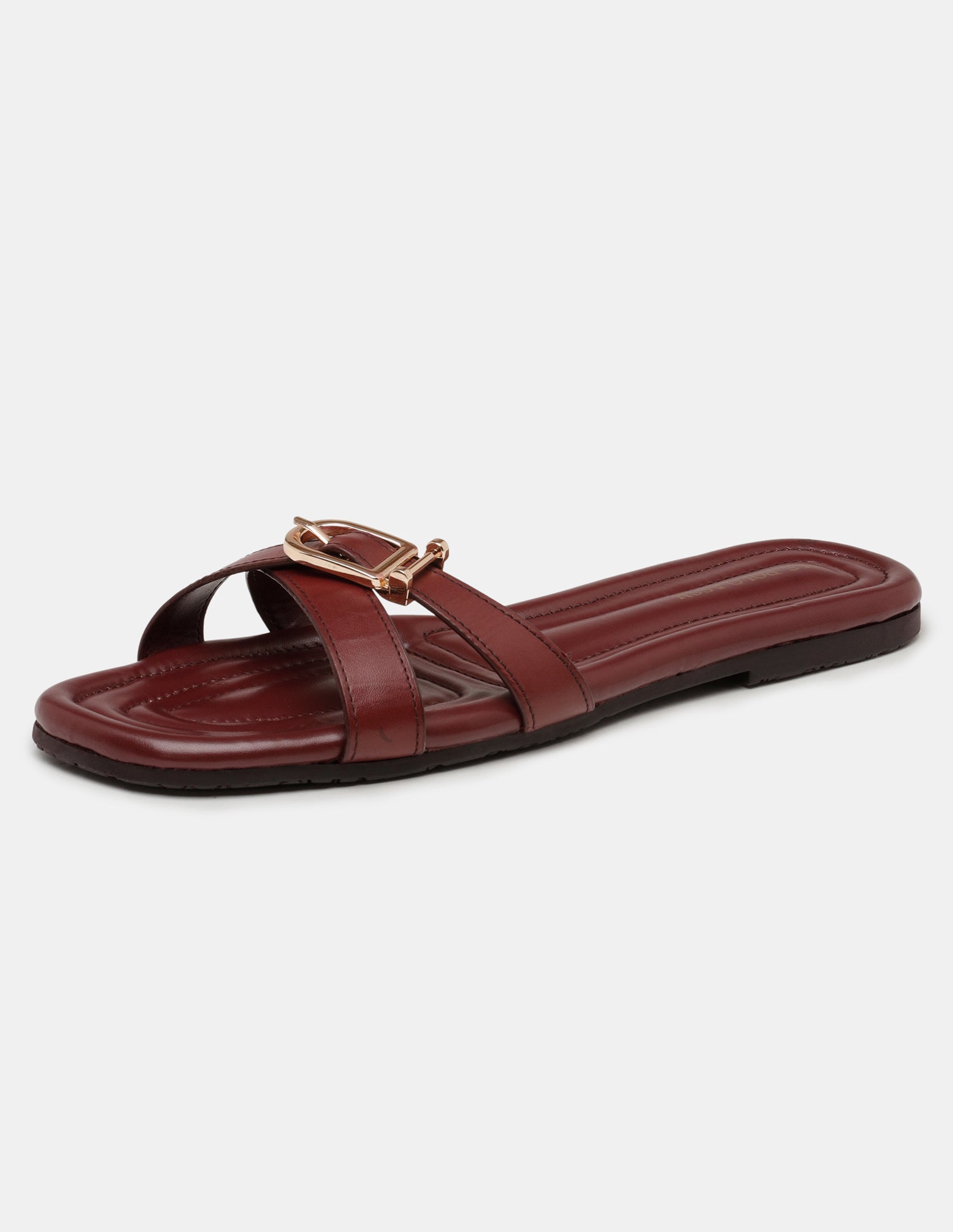 Women Dahye Textured Sole Cross Strap Sandals Burgundy - U.S. POLO ASSN. | Large