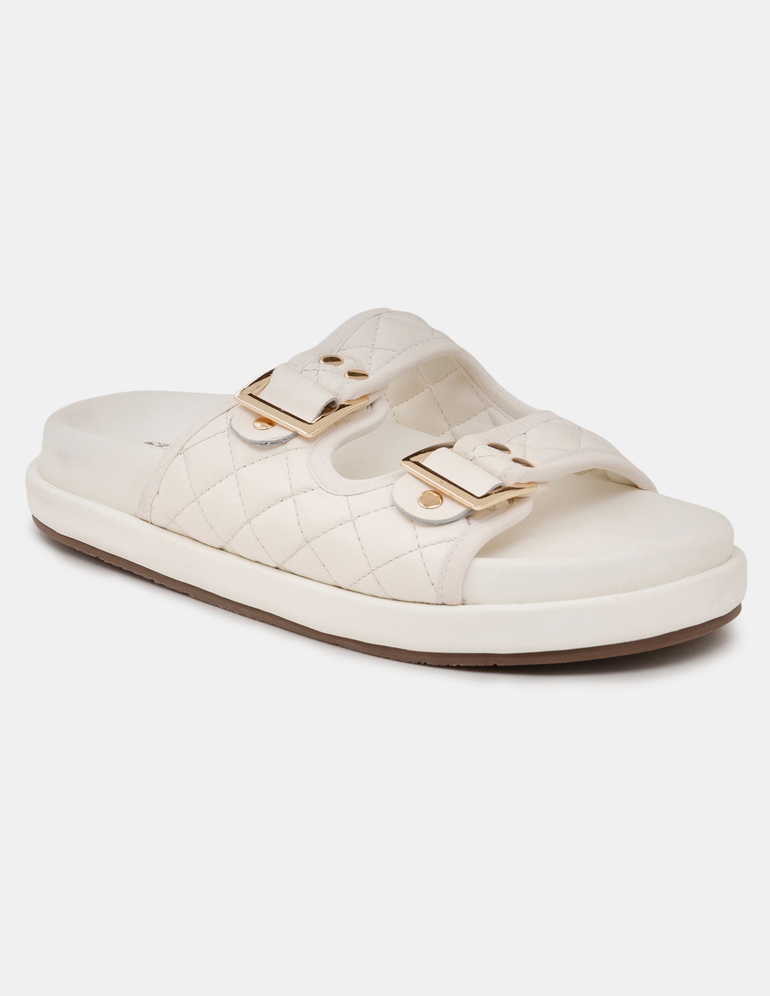 Women Open Toe Eun-Mi Buckle Sandals Off White - U.S. POLO ASSN. | Large