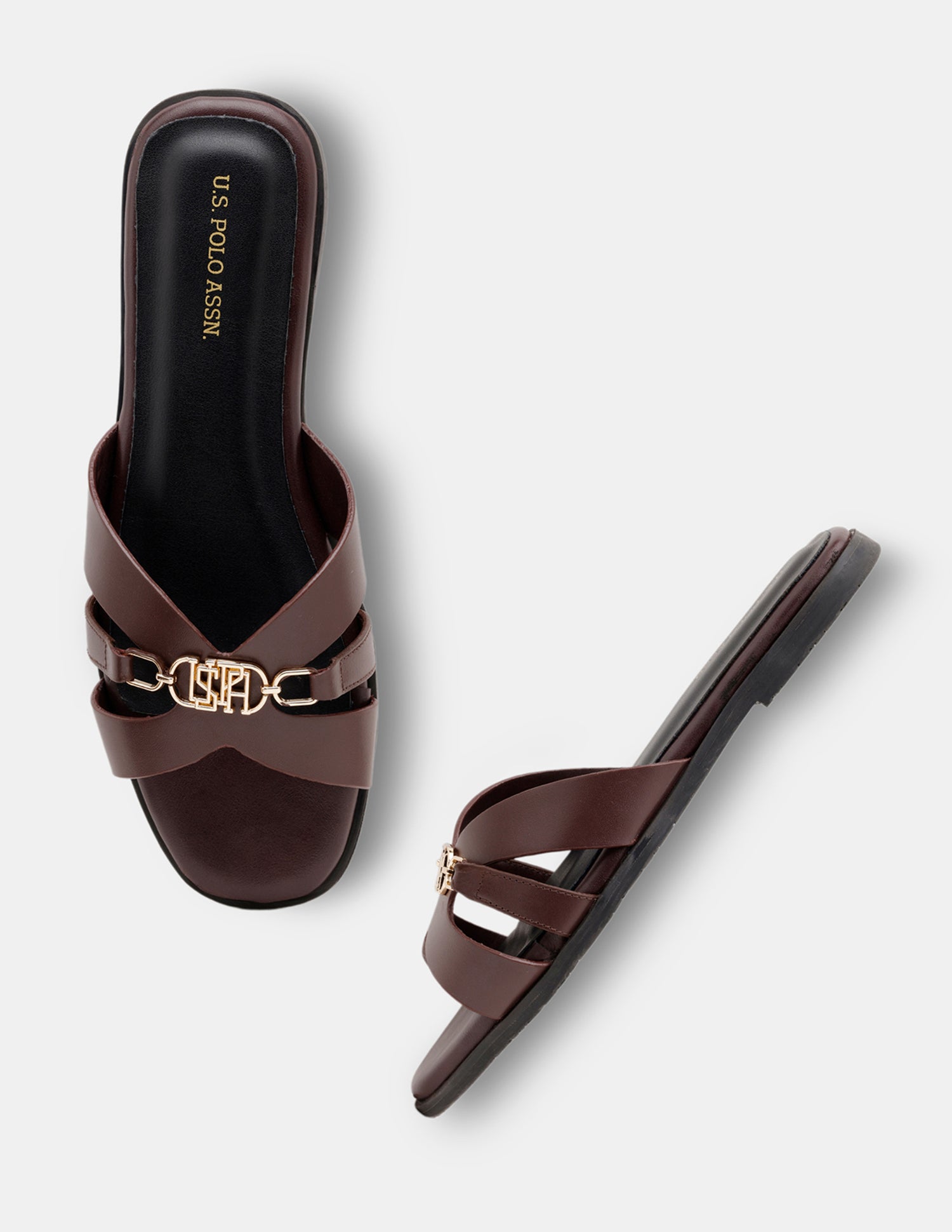 Women Harin Logo Accent Vamp Strap Sandals