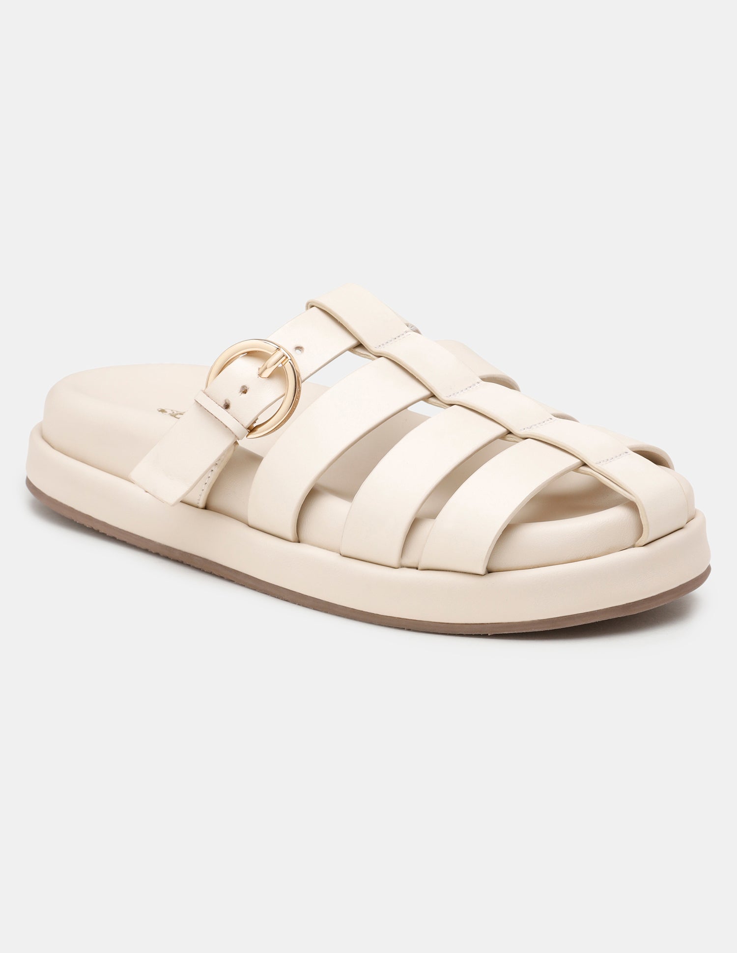 Women Minseo Multi Strap Buckle Sandals Beige - U.S. POLO ASSN. | Large