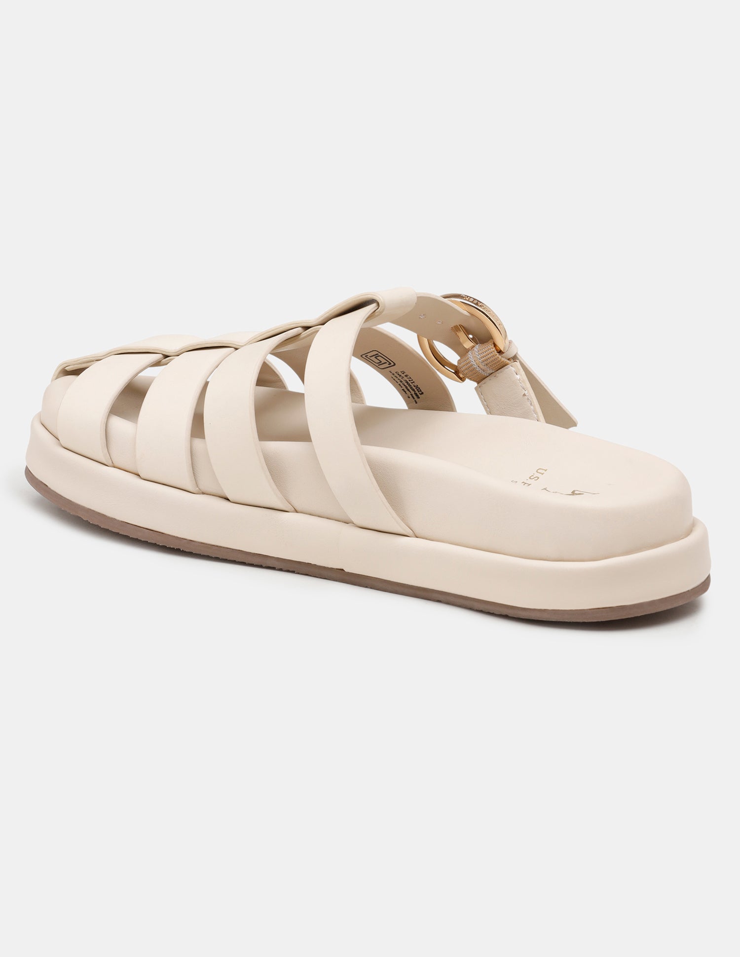 Women Minseo Multi Strap Buckle Sandals Beige - U.S. POLO ASSN. | Large