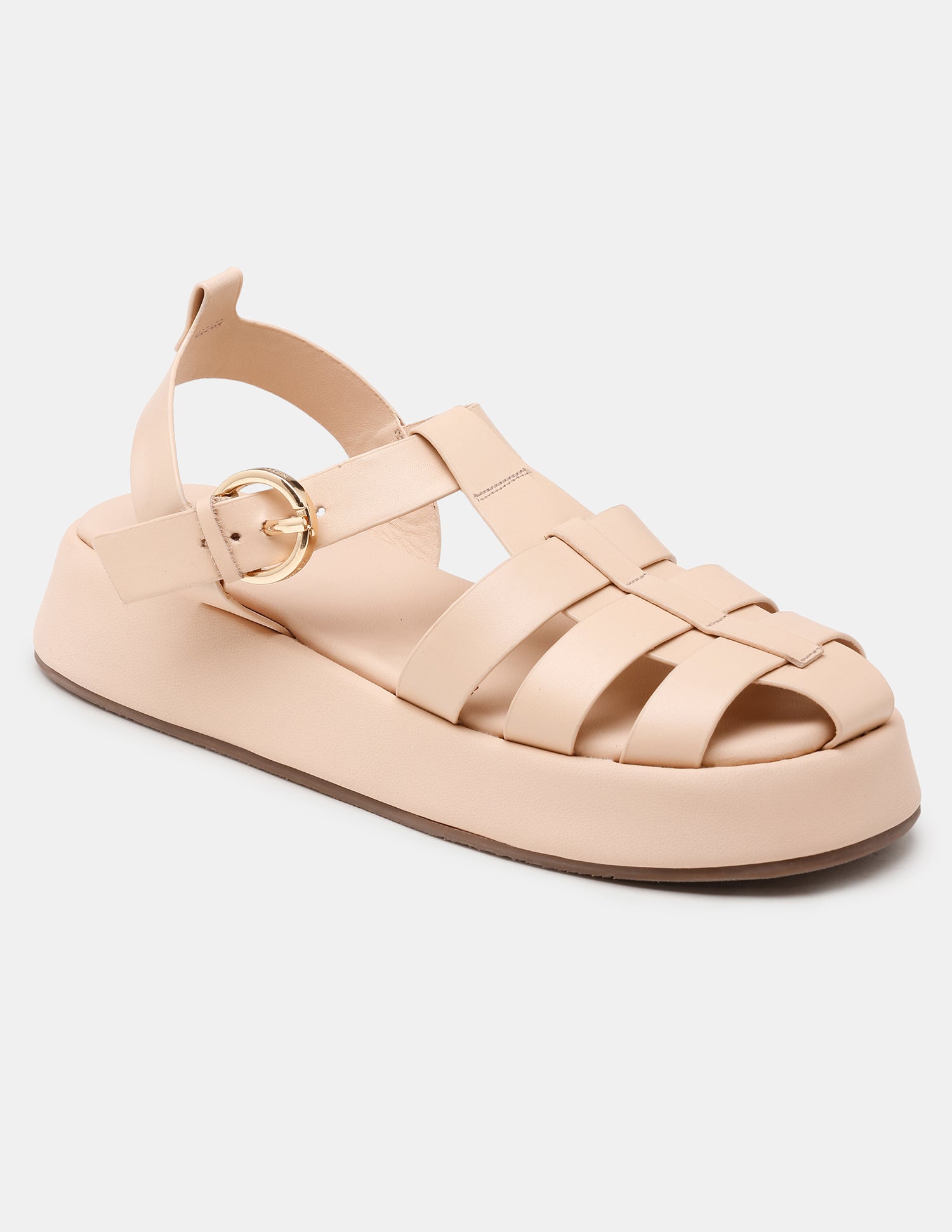 Women Multi Strap Nara Buckle Sandals Nude - U.S. POLO ASSN. | Large