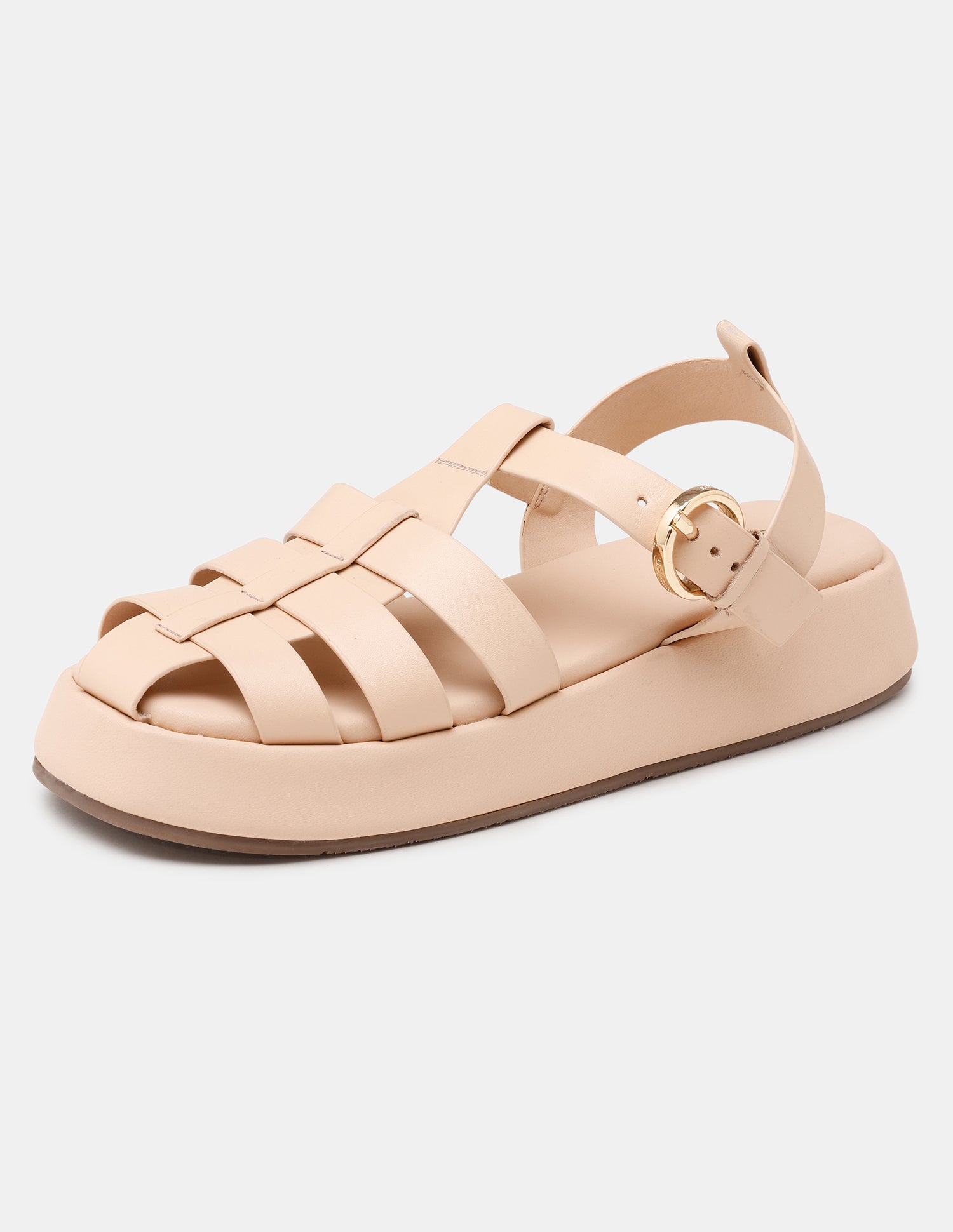 Women Multi Strap Nara Buckle Sandals Nude - U.S. POLO ASSN. | Large
