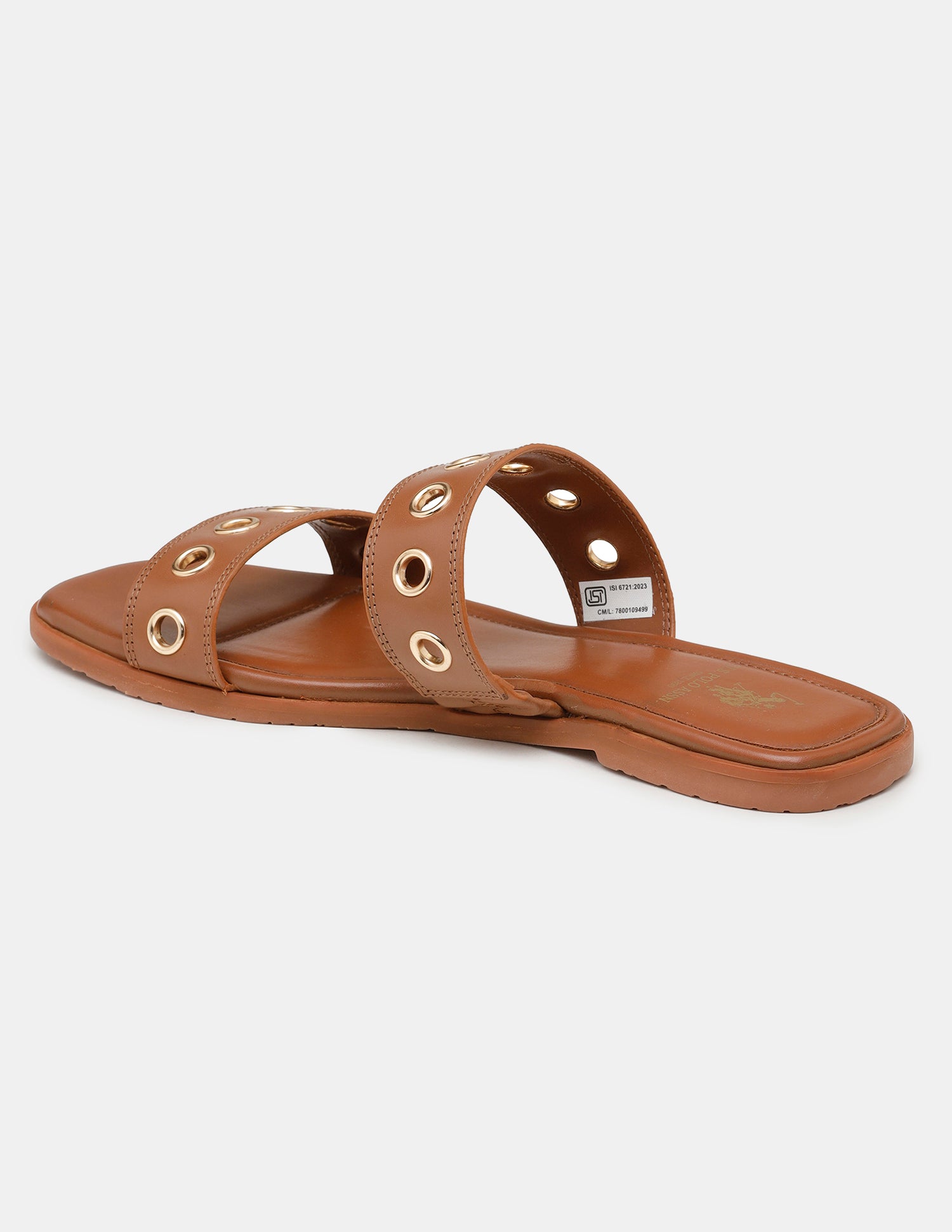 Women Naye Open Toe Eyelet Sandals Tan - U.S. POLO ASSN. | Large