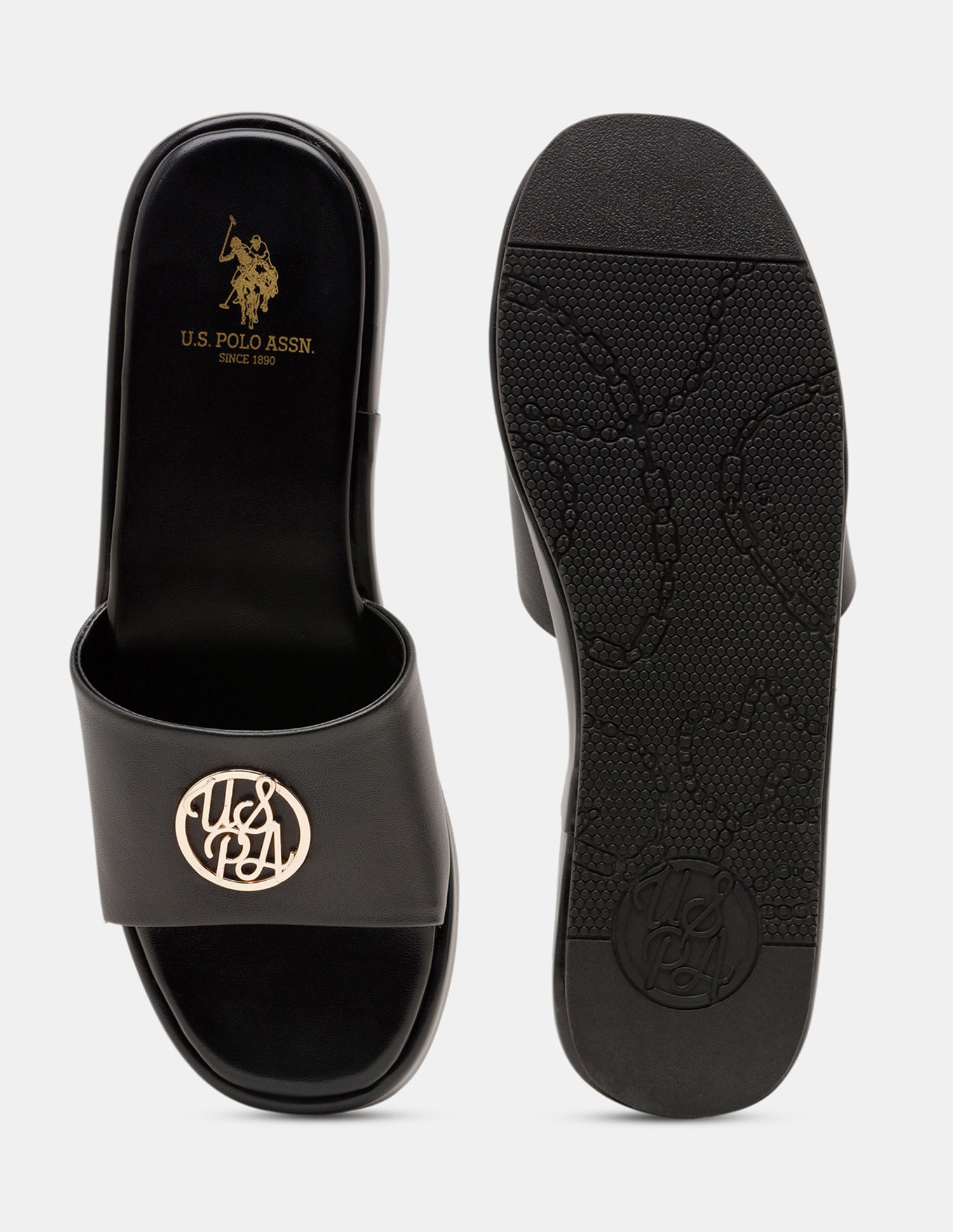 Women Broad Strap Nuri Platform Heels Black - U.S. POLO ASSN. | Large