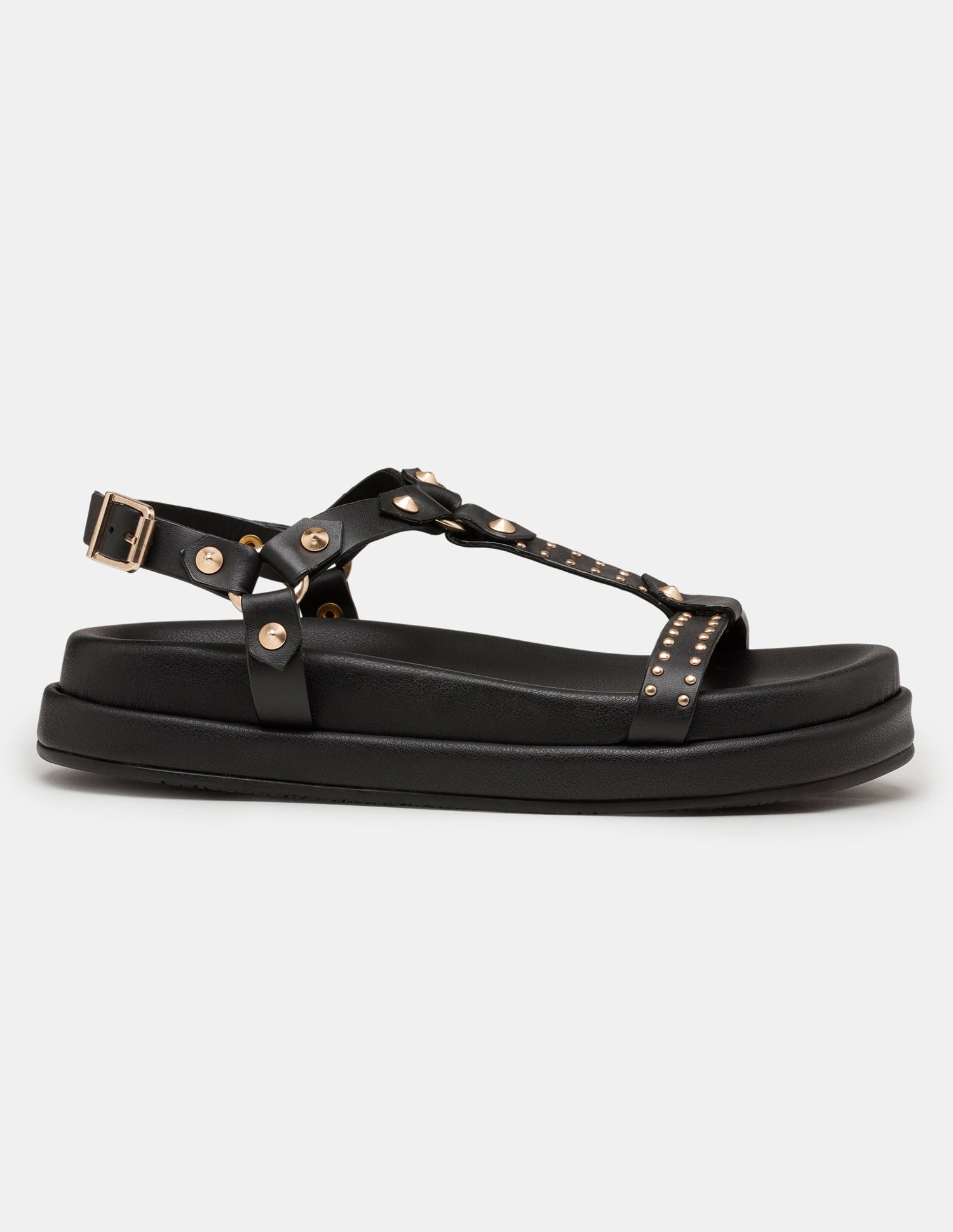 Women Soomin Studded Ankle Strap Sandals Black - U.S. POLO ASSN. | Large