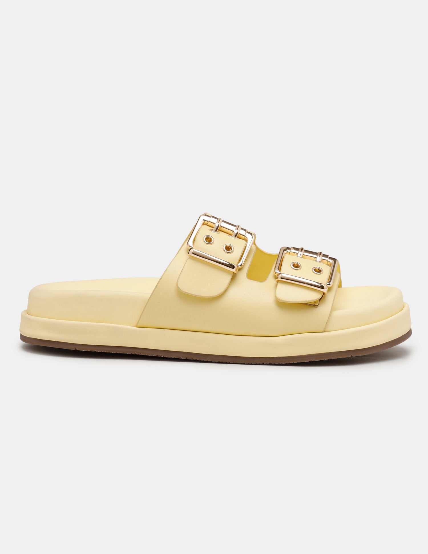 Women Yoomi Open Toe Buckle Sandals Light Yellow - U.S. POLO ASSN. | Large