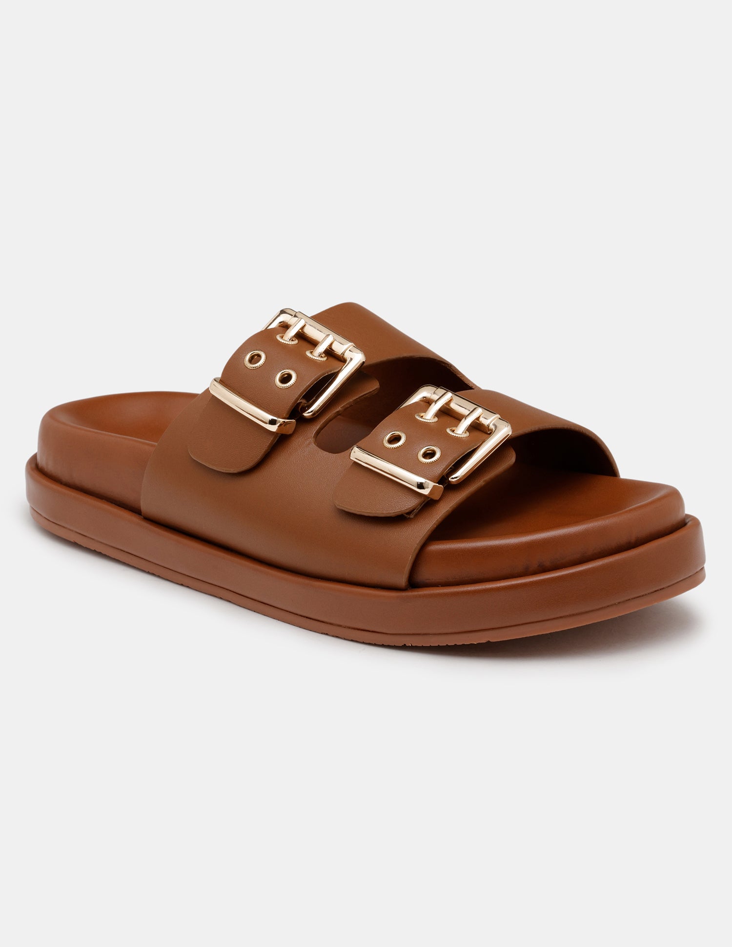 Women Yoomi Open Toe Buckle Sandals Tan - U.S. POLO ASSN. | Large