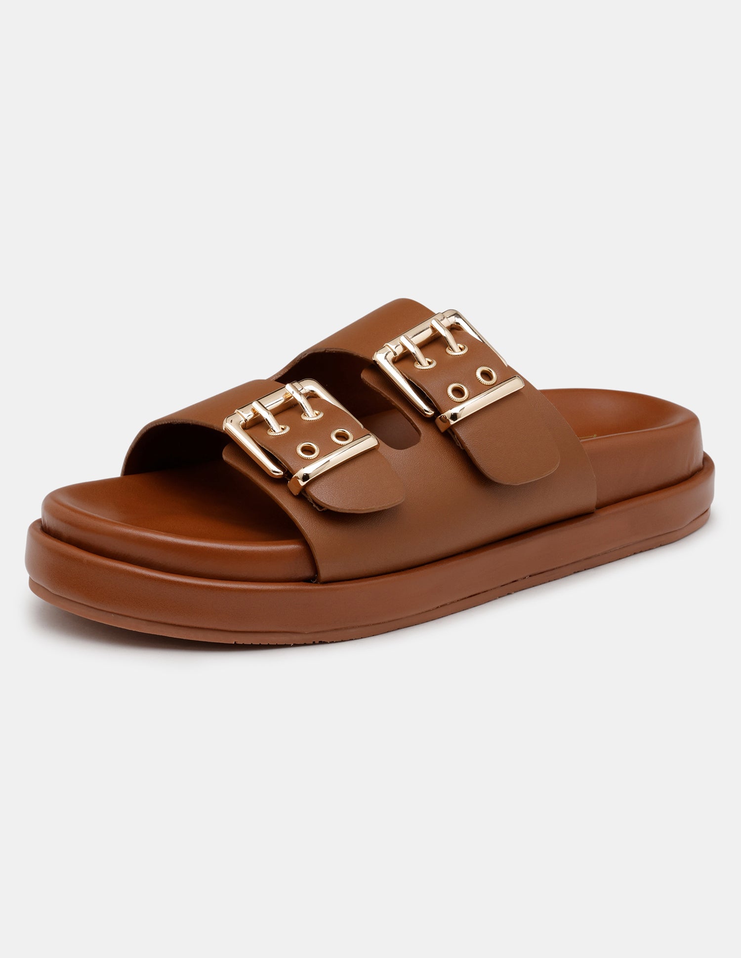 Women Yoomi Open Toe Buckle Sandals Tan - U.S. POLO ASSN. | Large