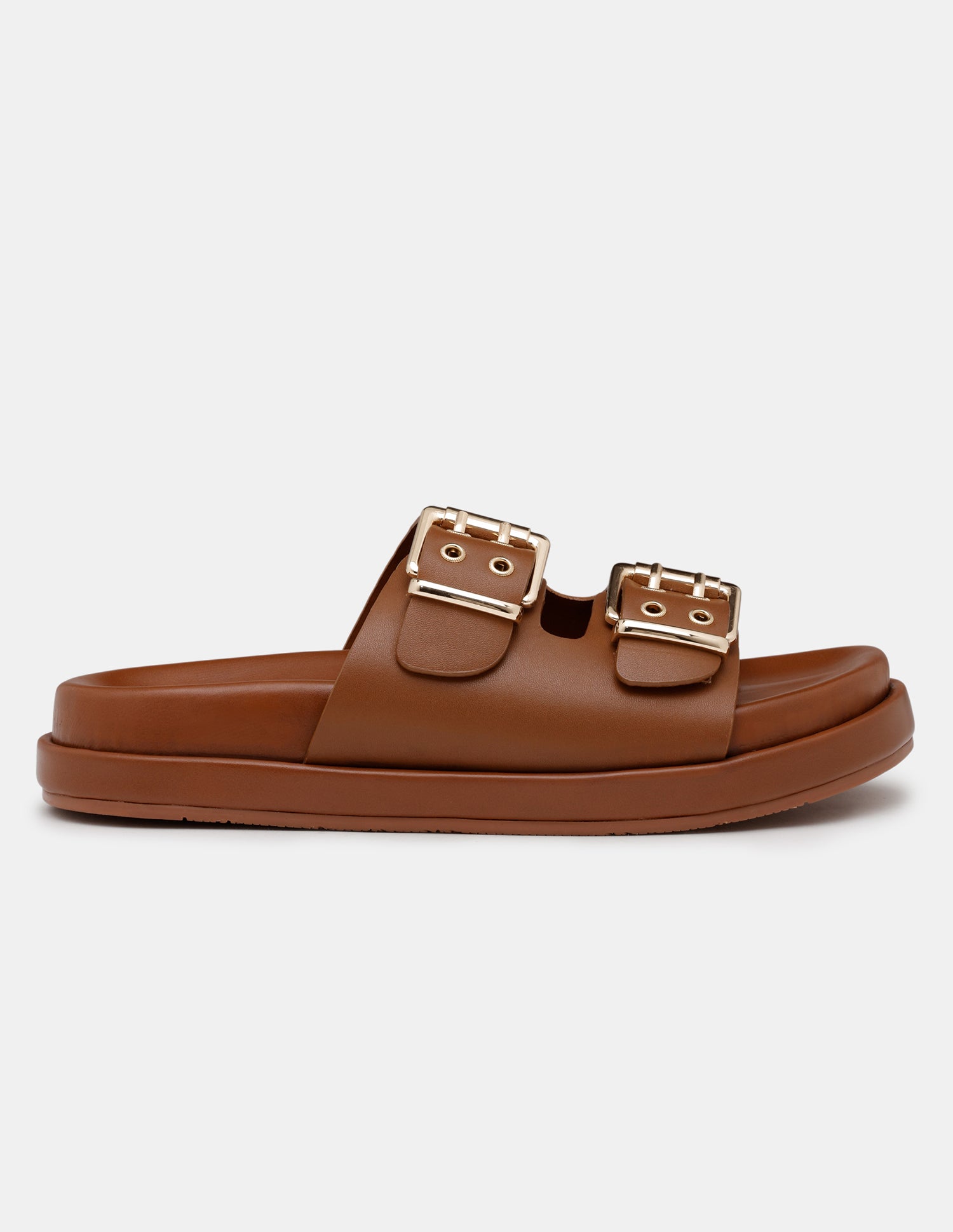 Women Yoomi Open Toe Buckle Sandals Tan - U.S. POLO ASSN. | Large