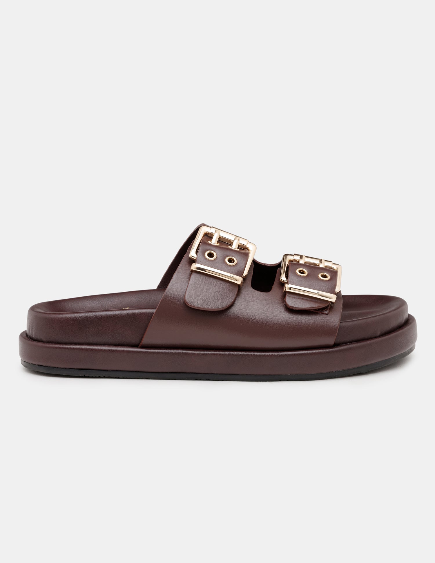 Women Yoomi Open Toe Buckle Sandals Dark Brown - U.S. POLO ASSN. | Large