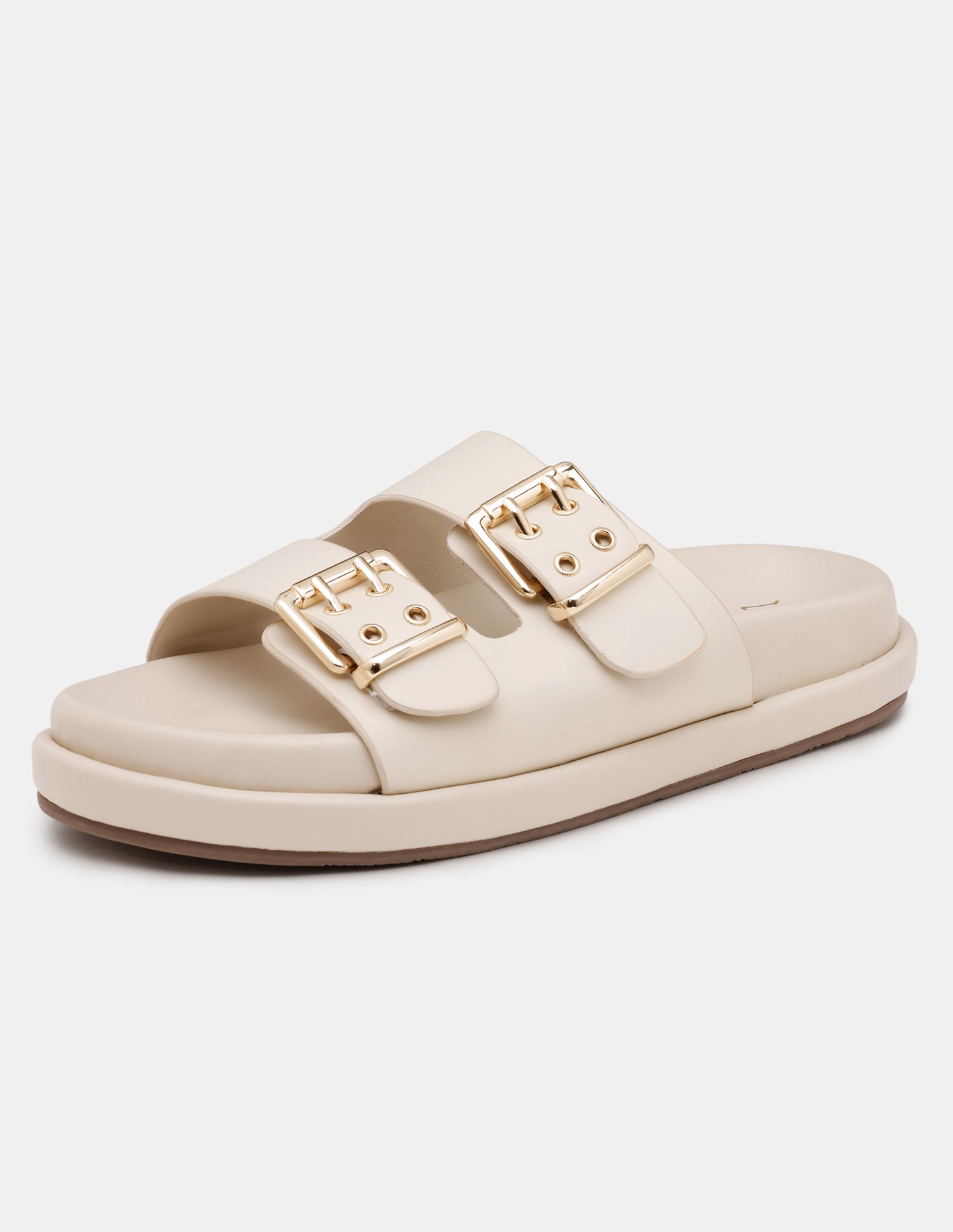 Women Yoomi Open Toe Buckle Sandals Beige - U.S. POLO ASSN. | Large