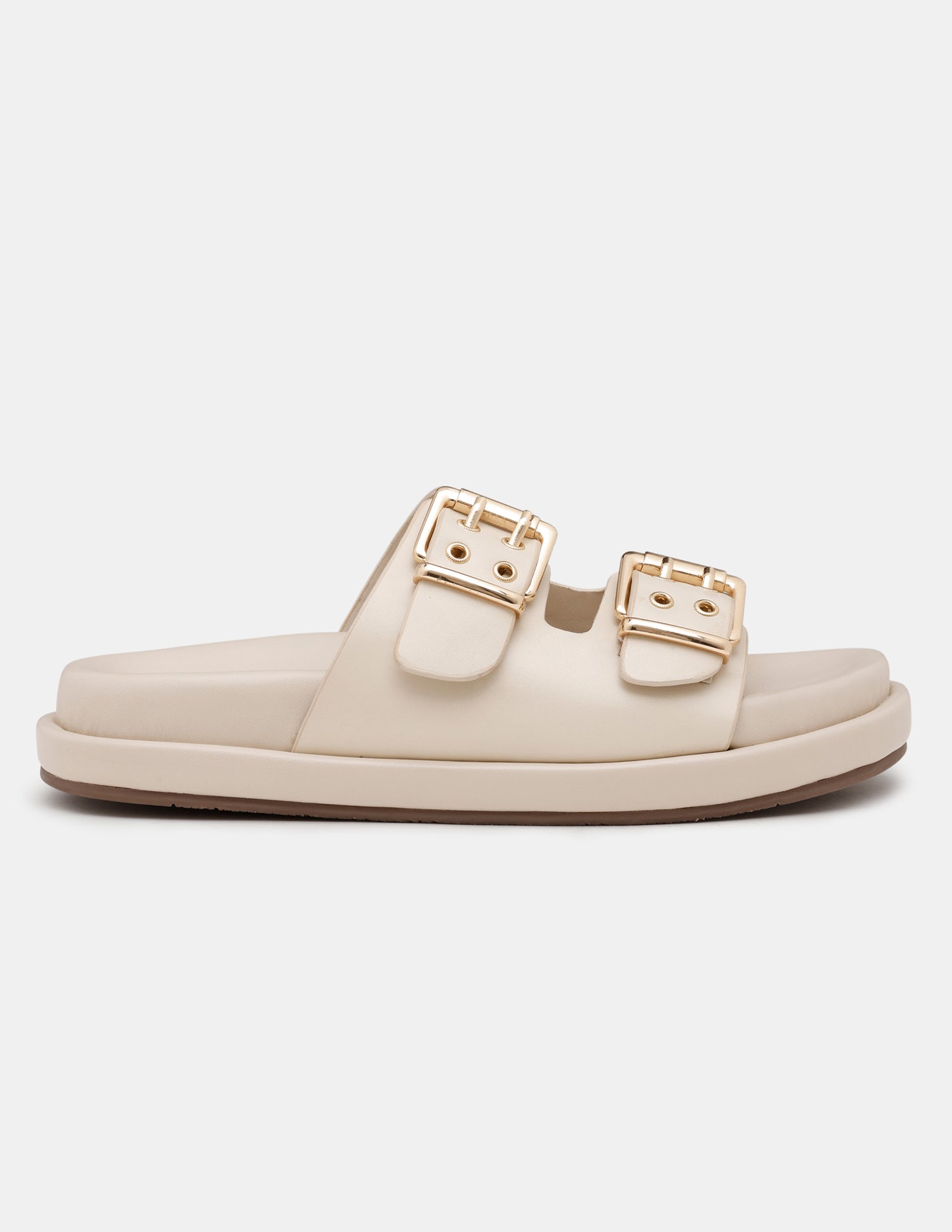 Women Yoomi Open Toe Buckle Sandals Beige - U.S. POLO ASSN. | Large