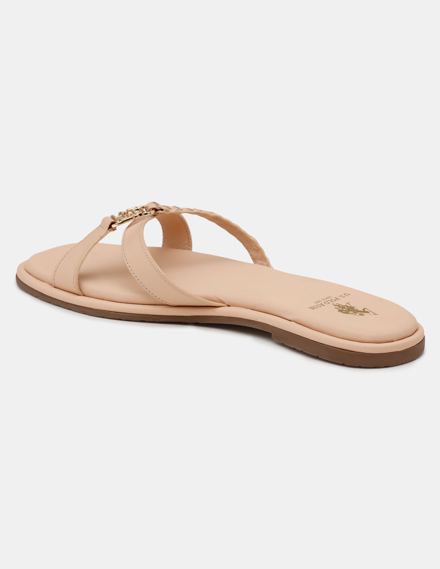 Women Braided Cross Strap Yuna Sandals Nude - U.S. POLO ASSN. | Large