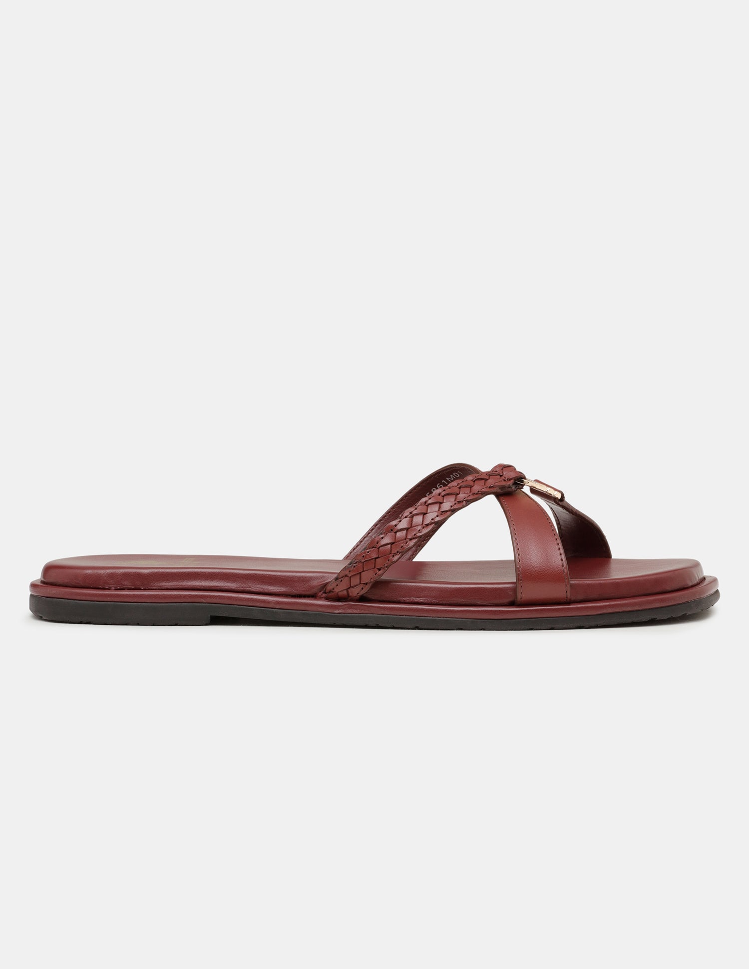 Women Braided Cross Strap Yuna Sandals Burgundy - U.S. POLO ASSN. | Large