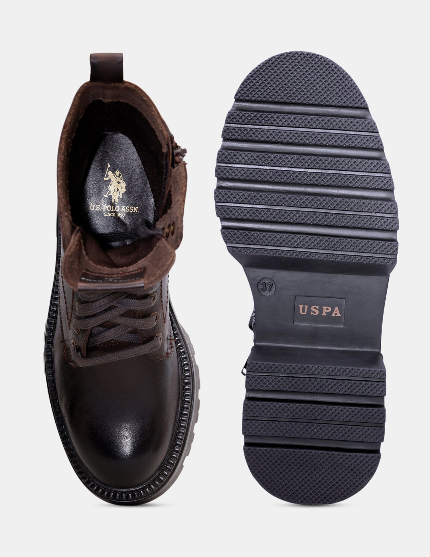 Women Virelle Leather Lace Ups Boots Brown - U.S. POLO ASSN. | Large