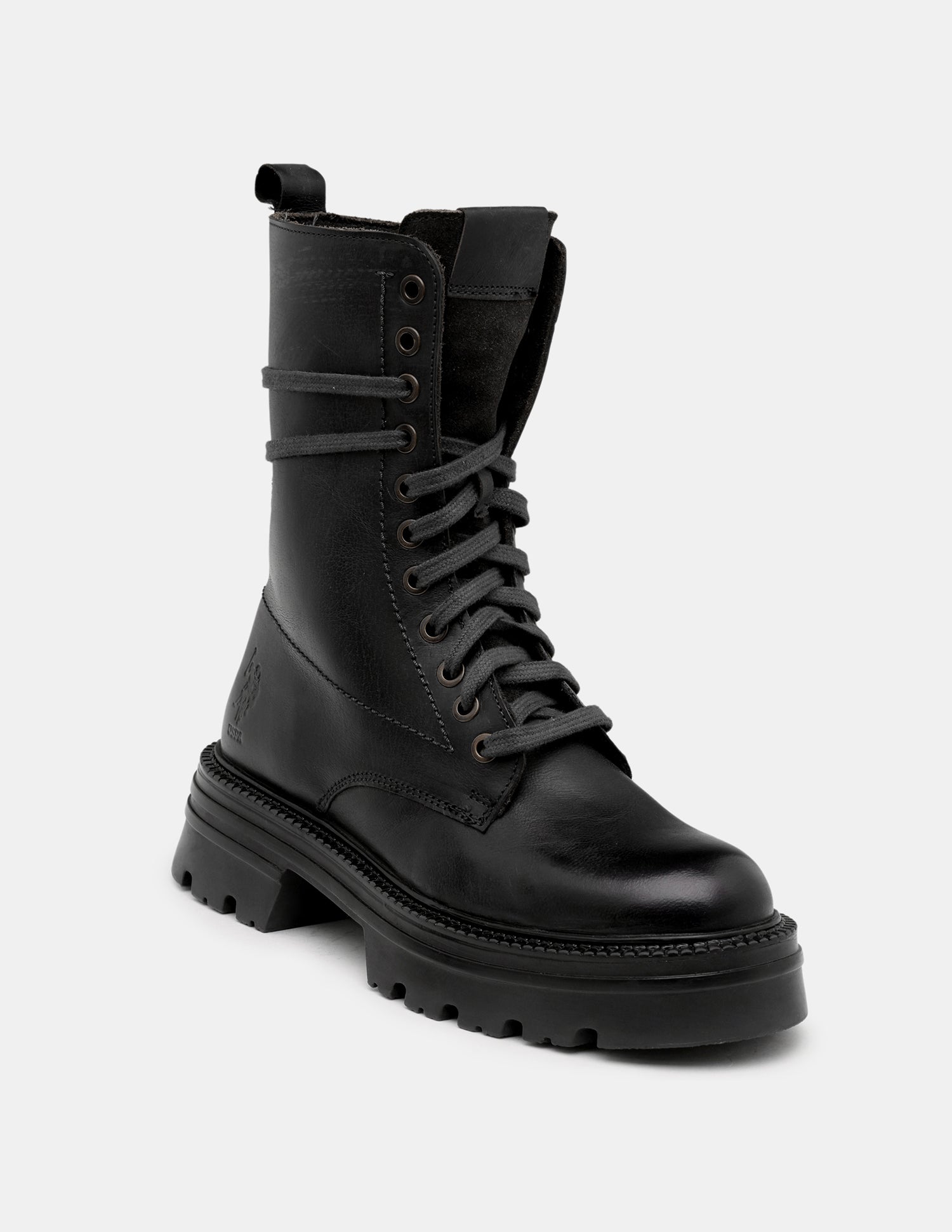 Women Virelle Leather Lace Ups Boots Black - U.S. POLO ASSN. | Large