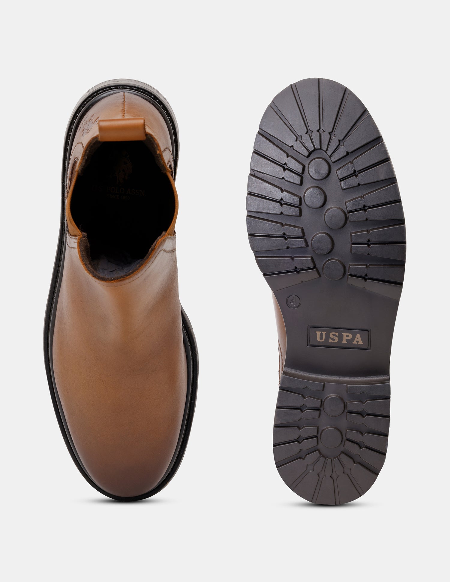 Women Avarin Leather Chelsea Boots Tan - U.S. POLO ASSN. | Large