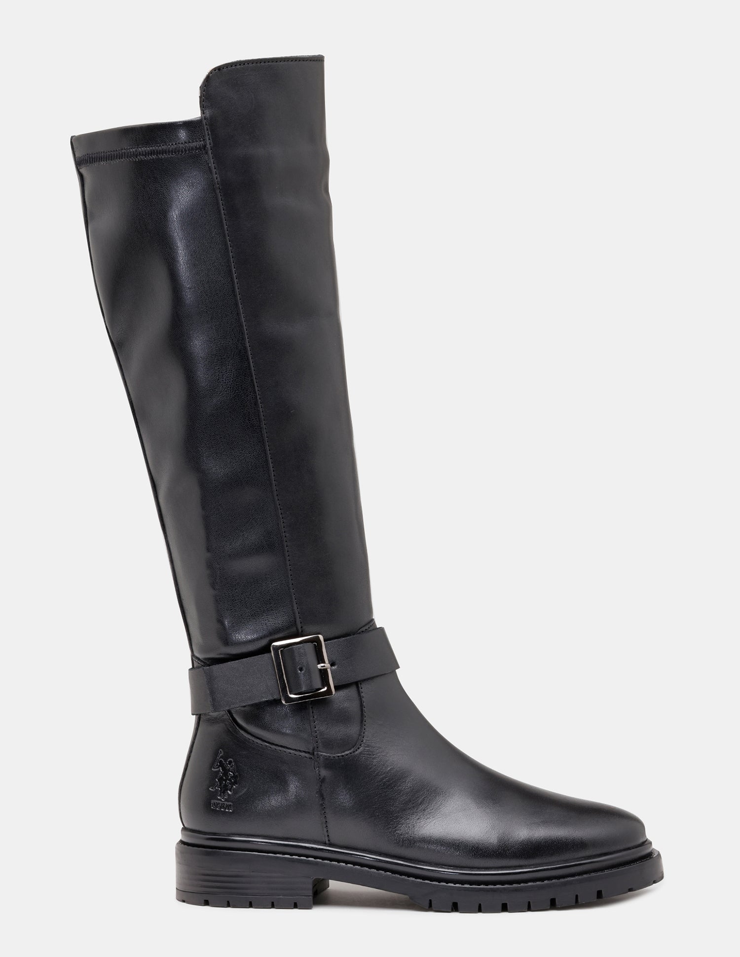 Women Strida Round Toe Long Boots Black - U.S. POLO ASSN. | Large
