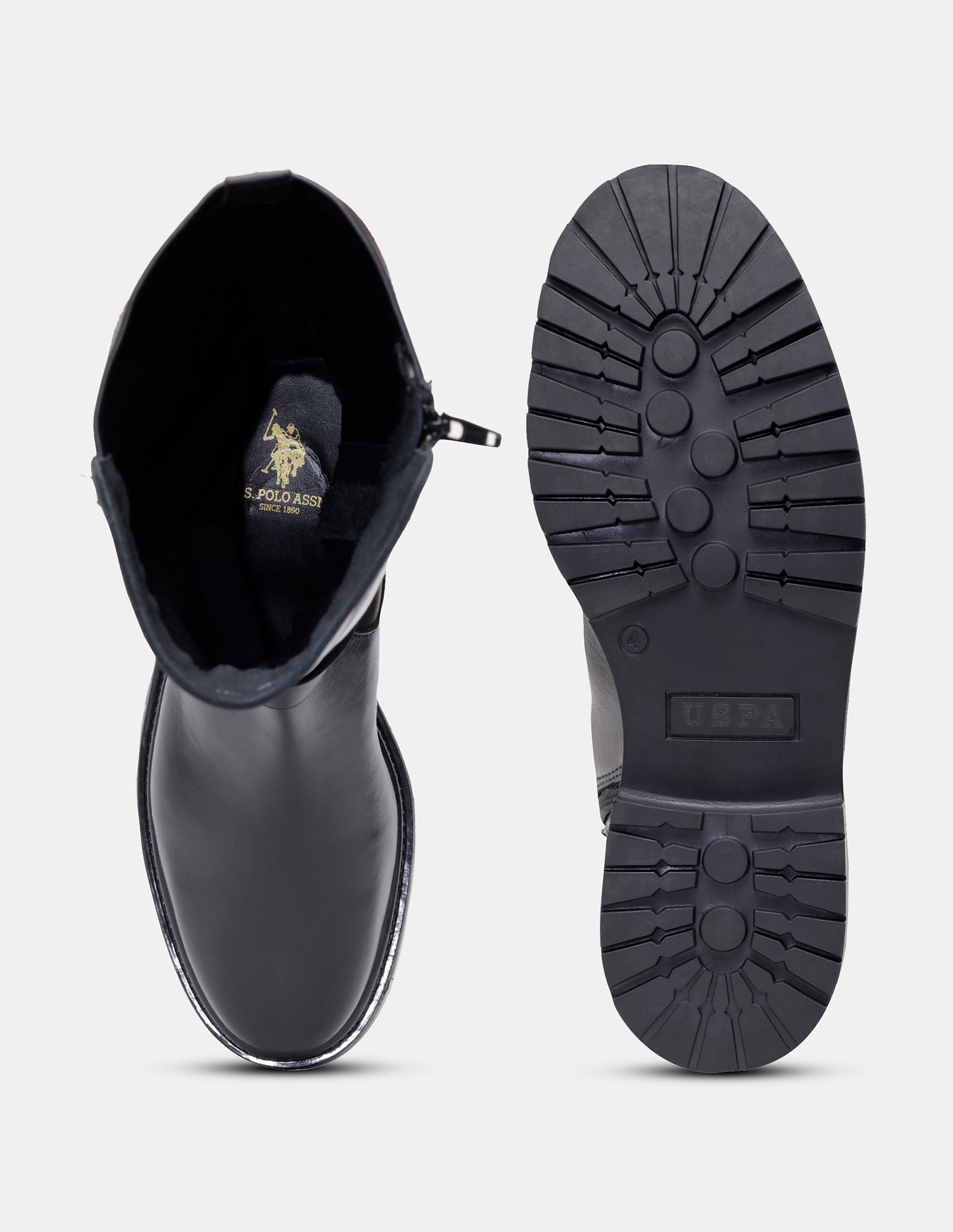 Women Strida Round Toe Long Boots Black - U.S. POLO ASSN. | Large