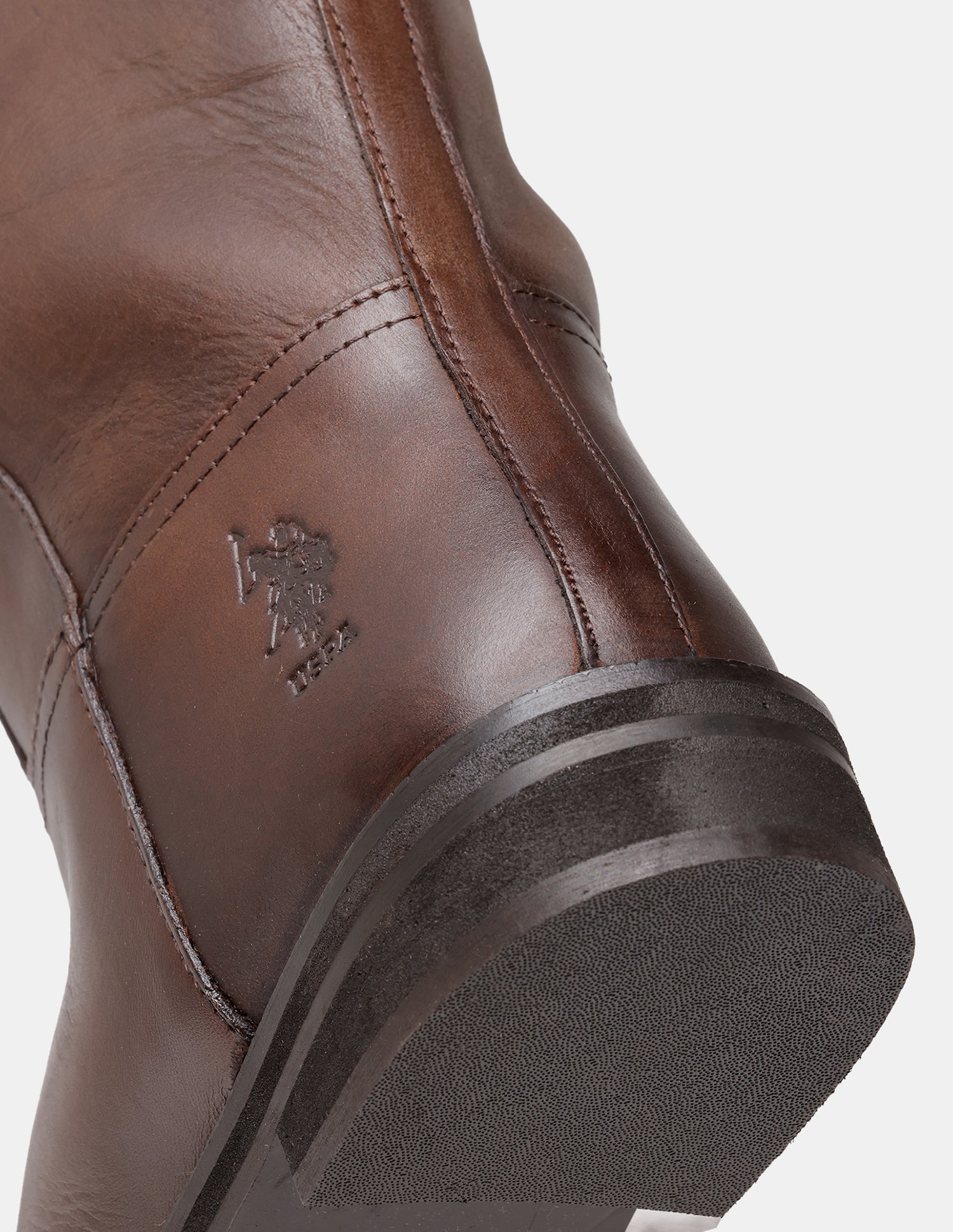 Women Zentha Round Toe Long Boots Brown - U.S. POLO ASSN. | Large