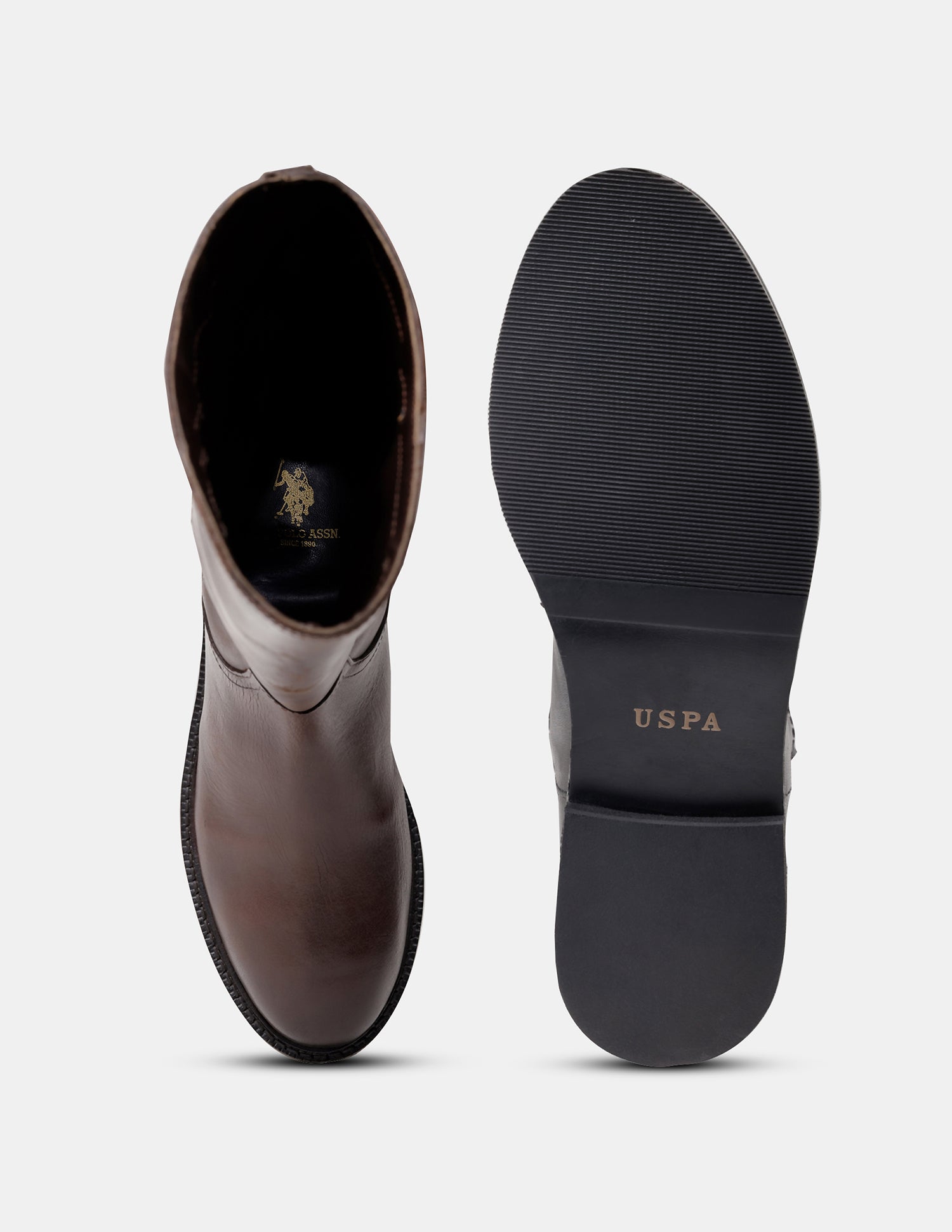 Women Zentha Round Toe Long Boots Brown - U.S. POLO ASSN. | Large