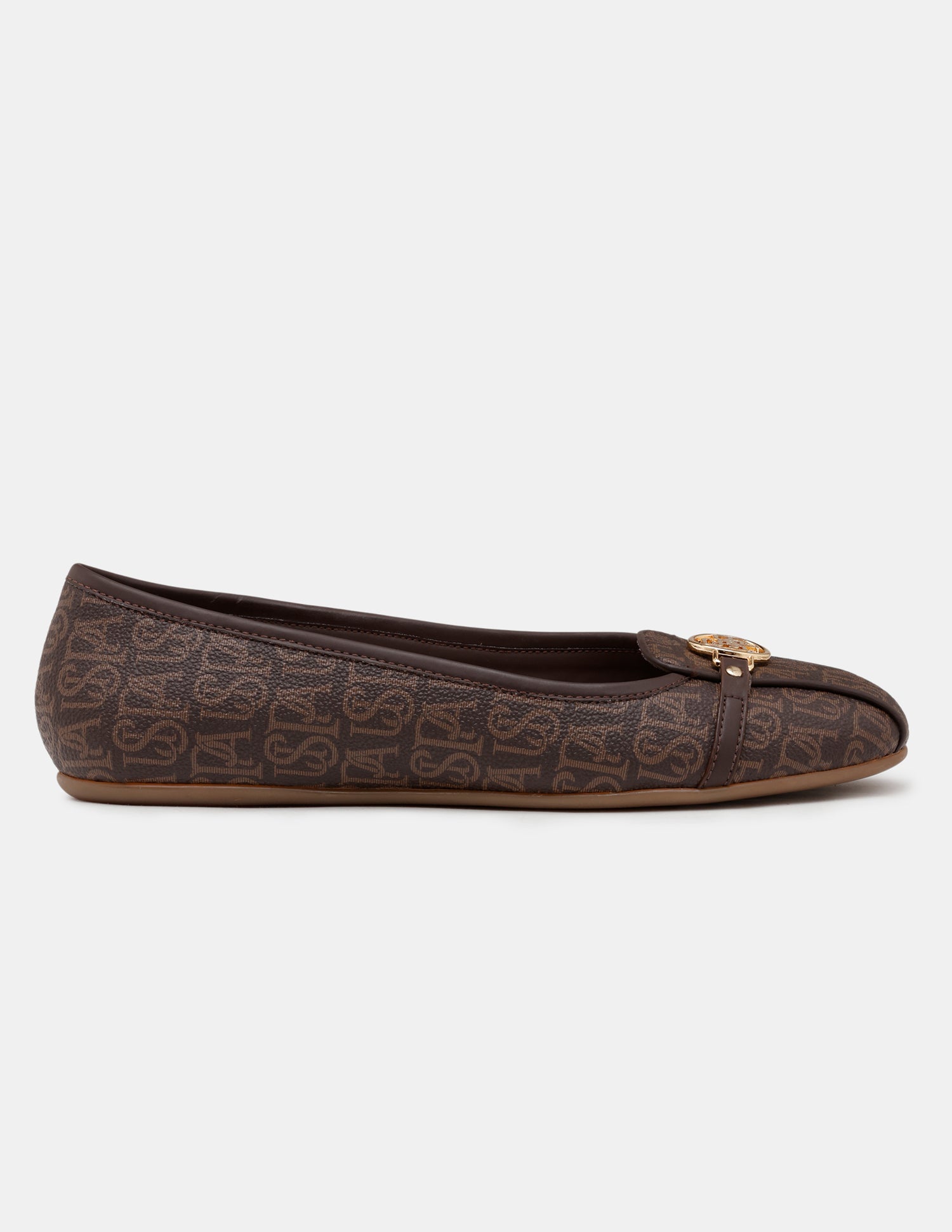 Women Alina 3.0 Monogram Printed Belly Shoes Brown - U.S. POLO ASSN. | Large