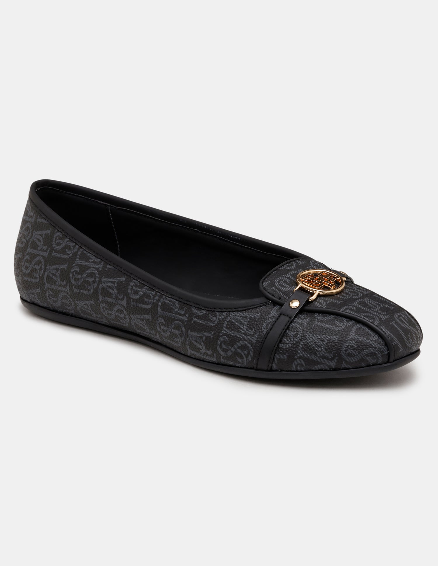 Women Alina 3.0 Monogram Printed Belly Shoes Black - U.S. POLO ASSN. | Large
