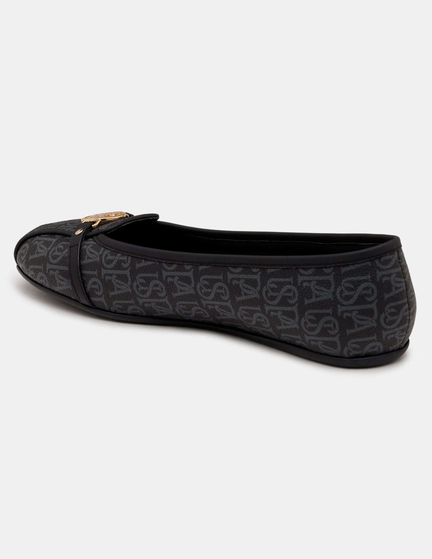 Women Alina 3.0 Monogram Printed Belly Shoes Black - U.S. POLO ASSN. | Large