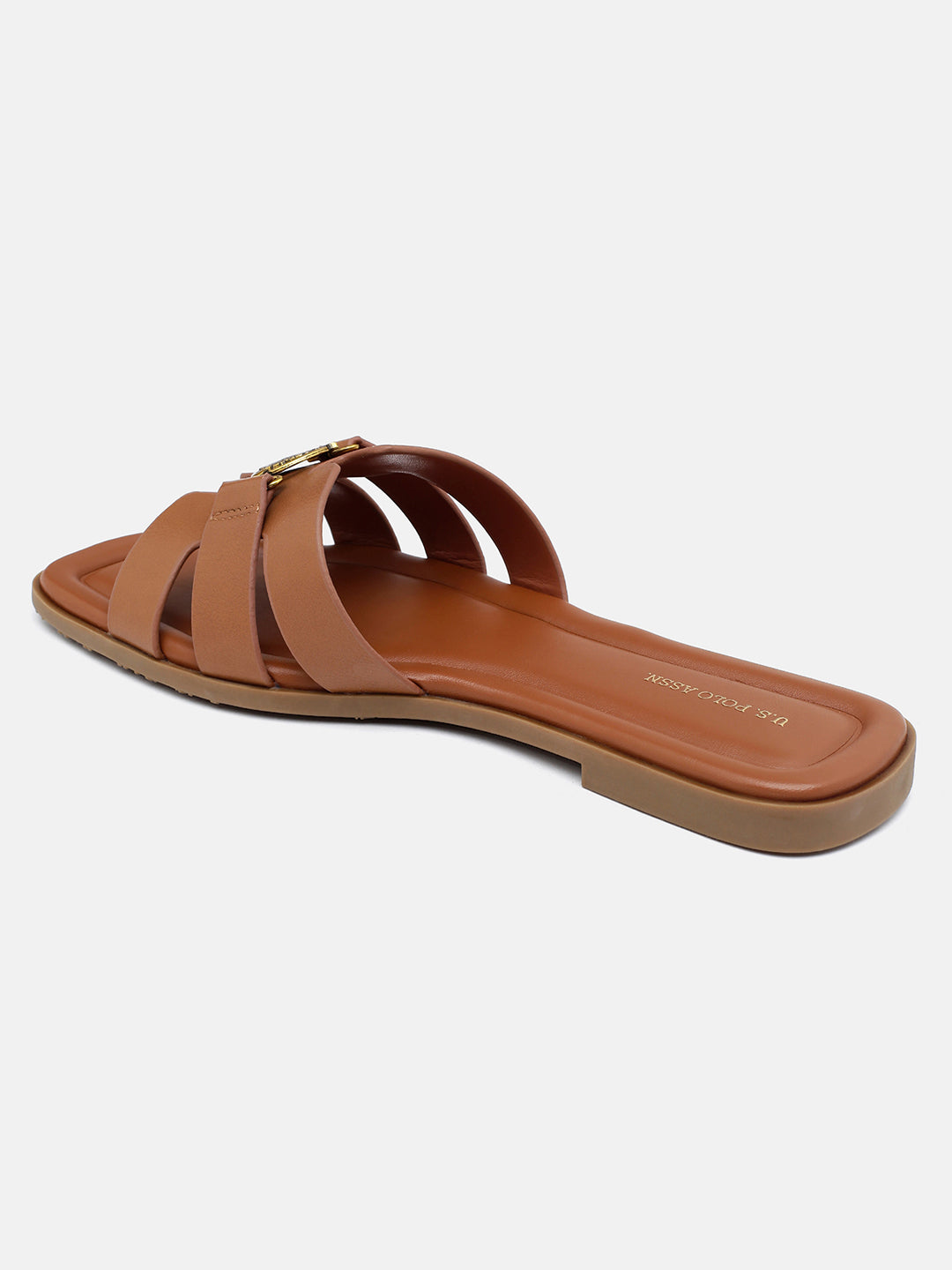 Saphira Gold Hardware Sandals Tan - U.S. Polo Assn. India | Large