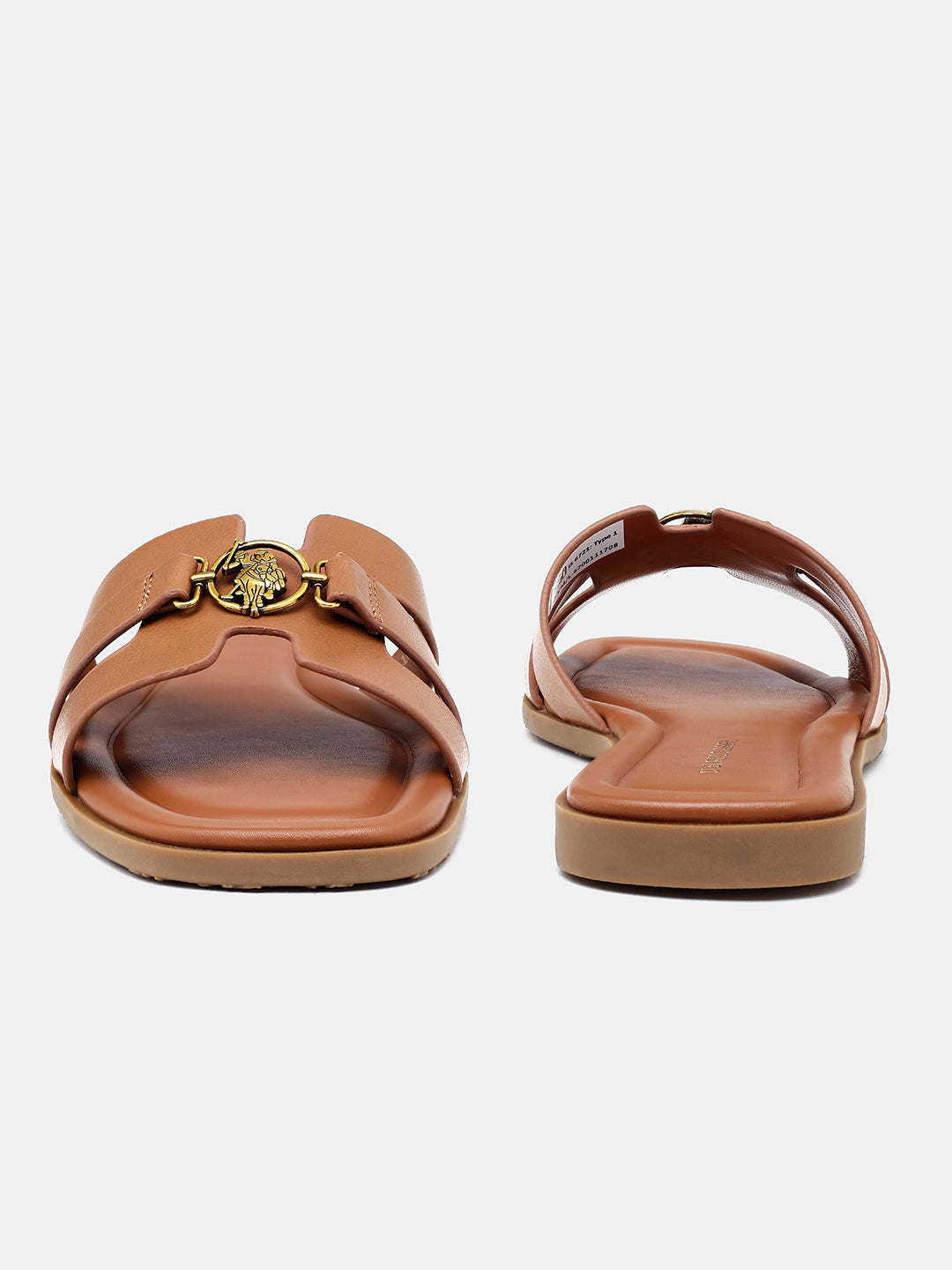 Saphira Gold Hardware Sandals Tan - U.S. Polo Assn. India | Large