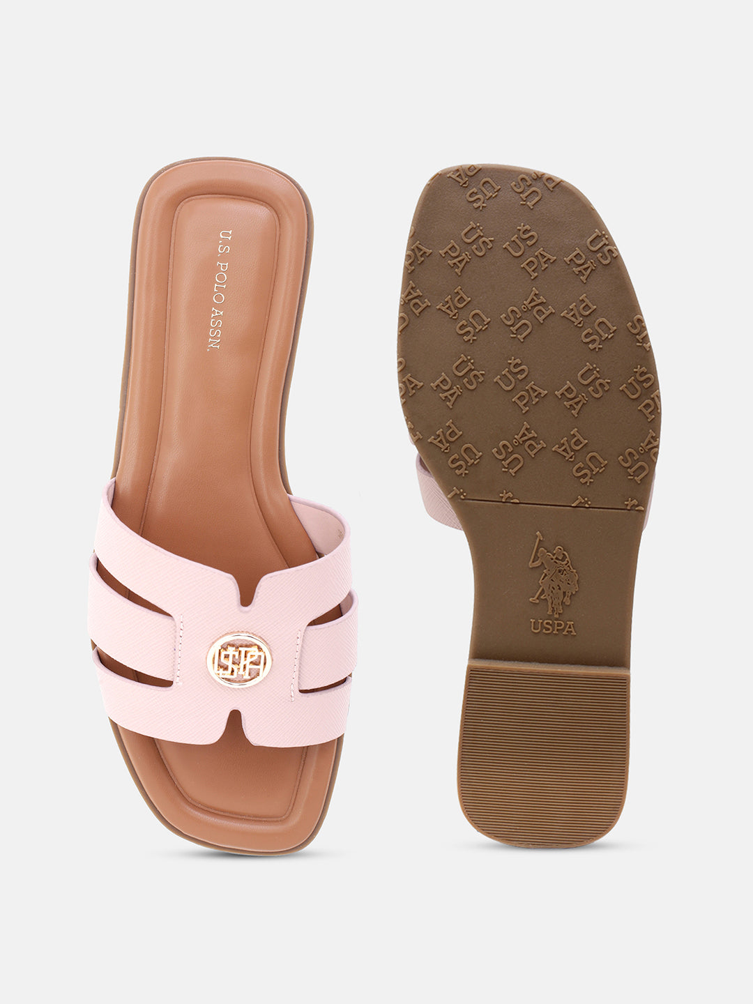 Textured Lucien Sandals Pink - U.S. Polo Assn. India | Large