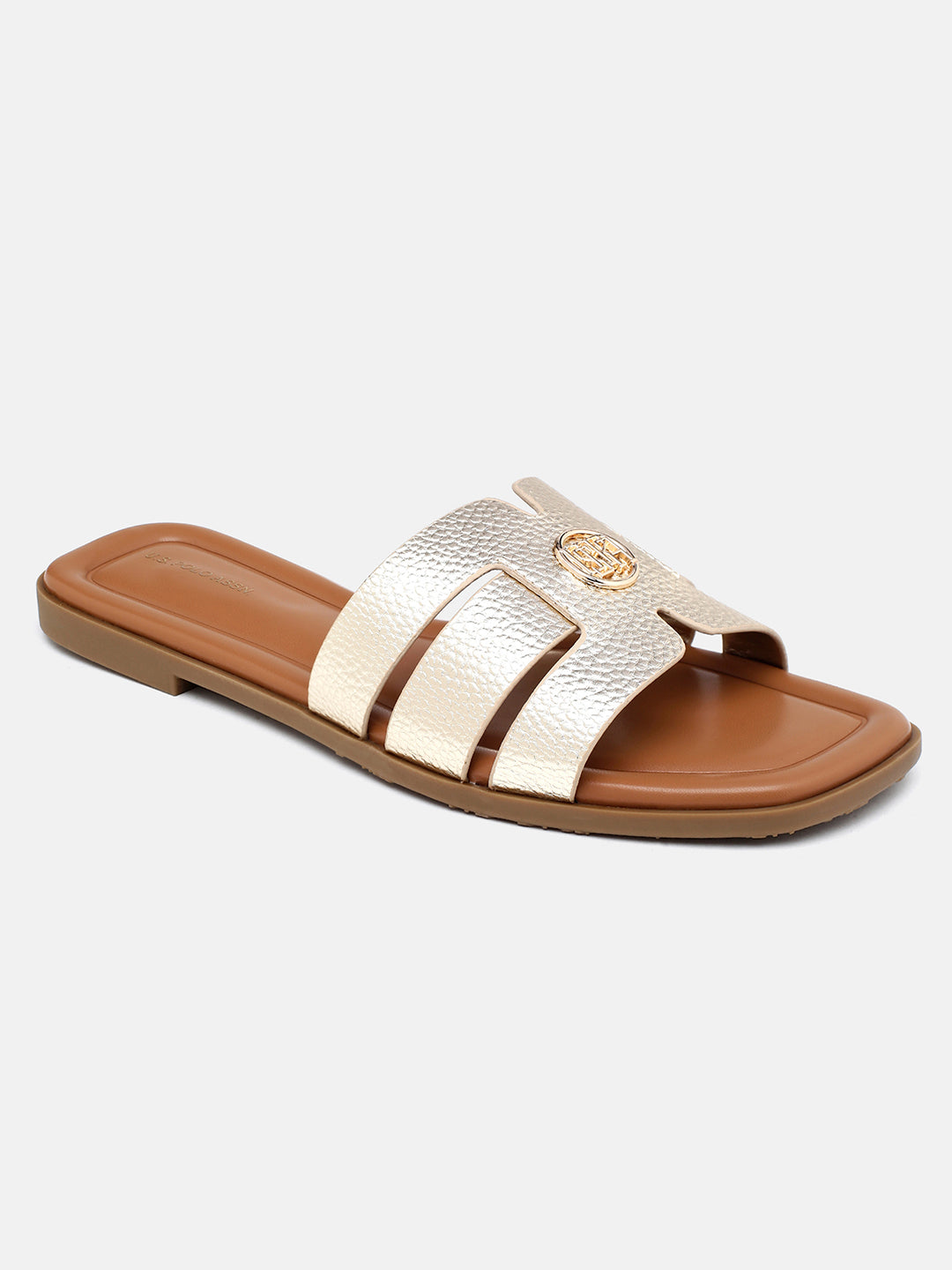 Textured Lucien Sandals Gold - U.S. Polo Assn. India | Large