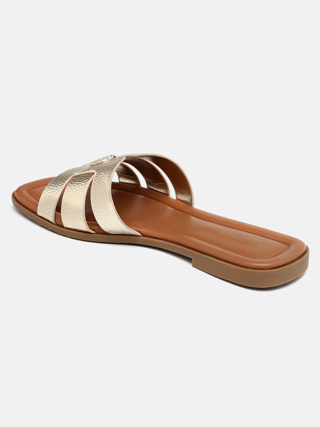 Textured Lucien Sandals Gold - U.S. Polo Assn. India | Large