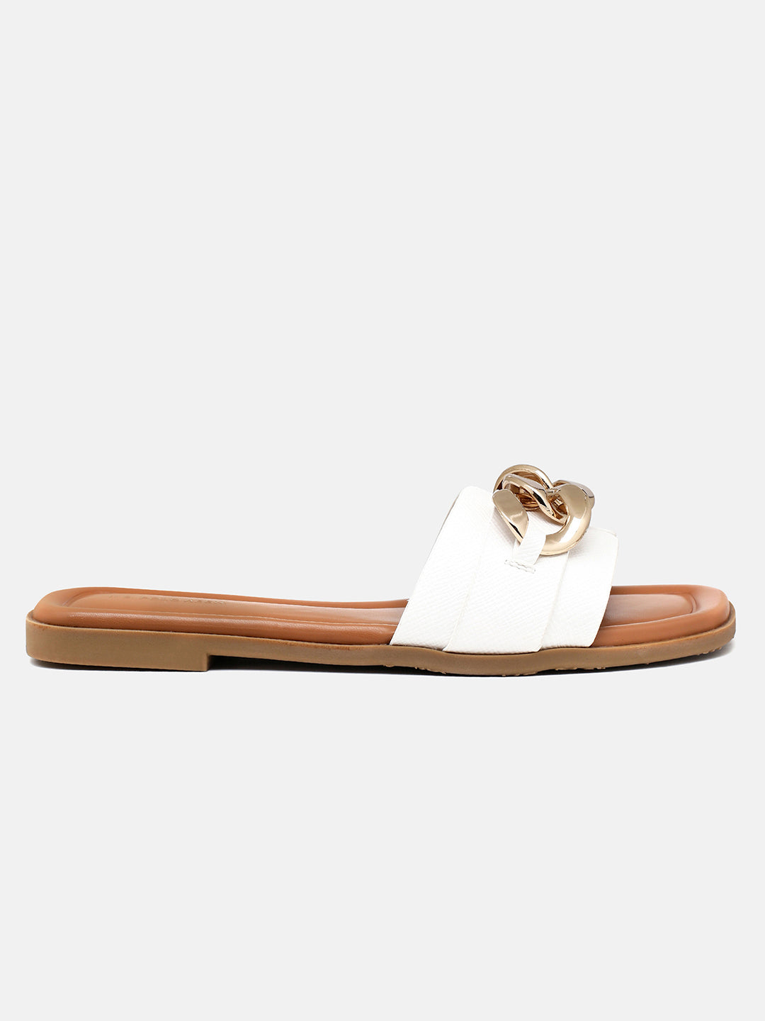 Brevan Open Toe Gold Hardware Sandals Off White - U.S. Polo Assn. India | Large