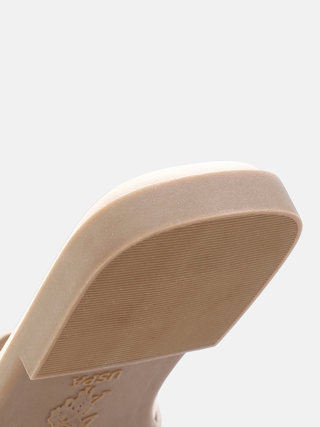 Brevan Open Toe Gold Hardware Sandals Nude - U.S. Polo Assn. India | Large