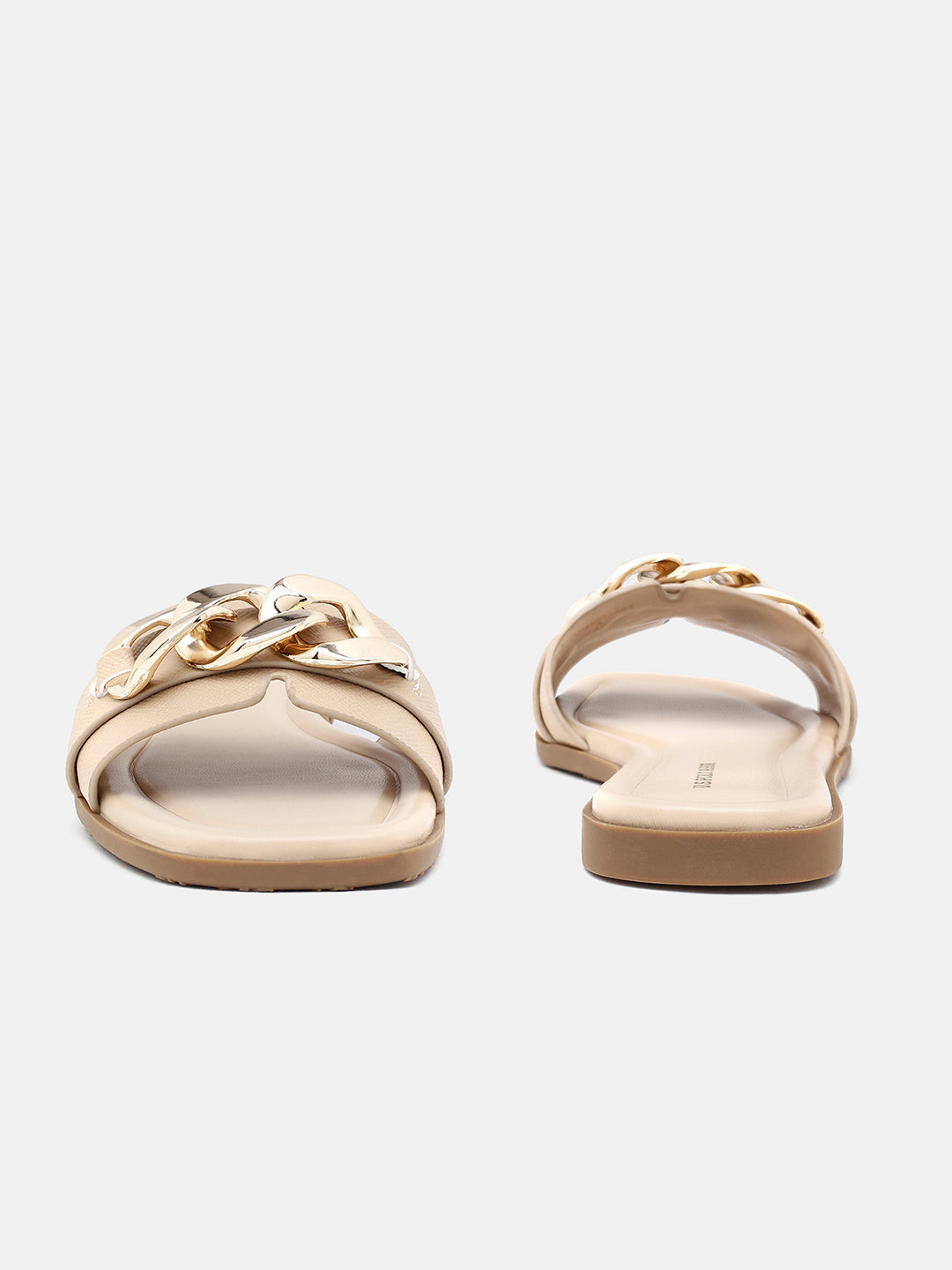 Brevan Open Toe Gold Hardware Sandals Nude - U.S. Polo Assn. India | Large