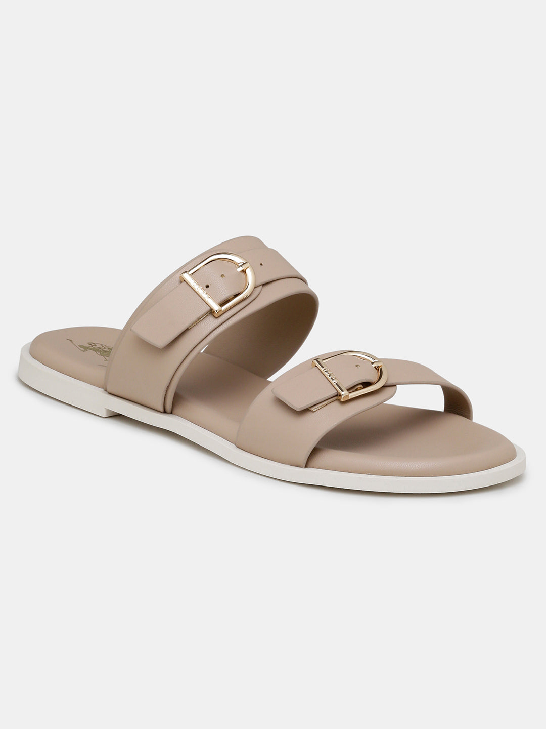 Women Jores Open Toe Buckle Sandals Nude - U.S. Polo Assn. India | Large