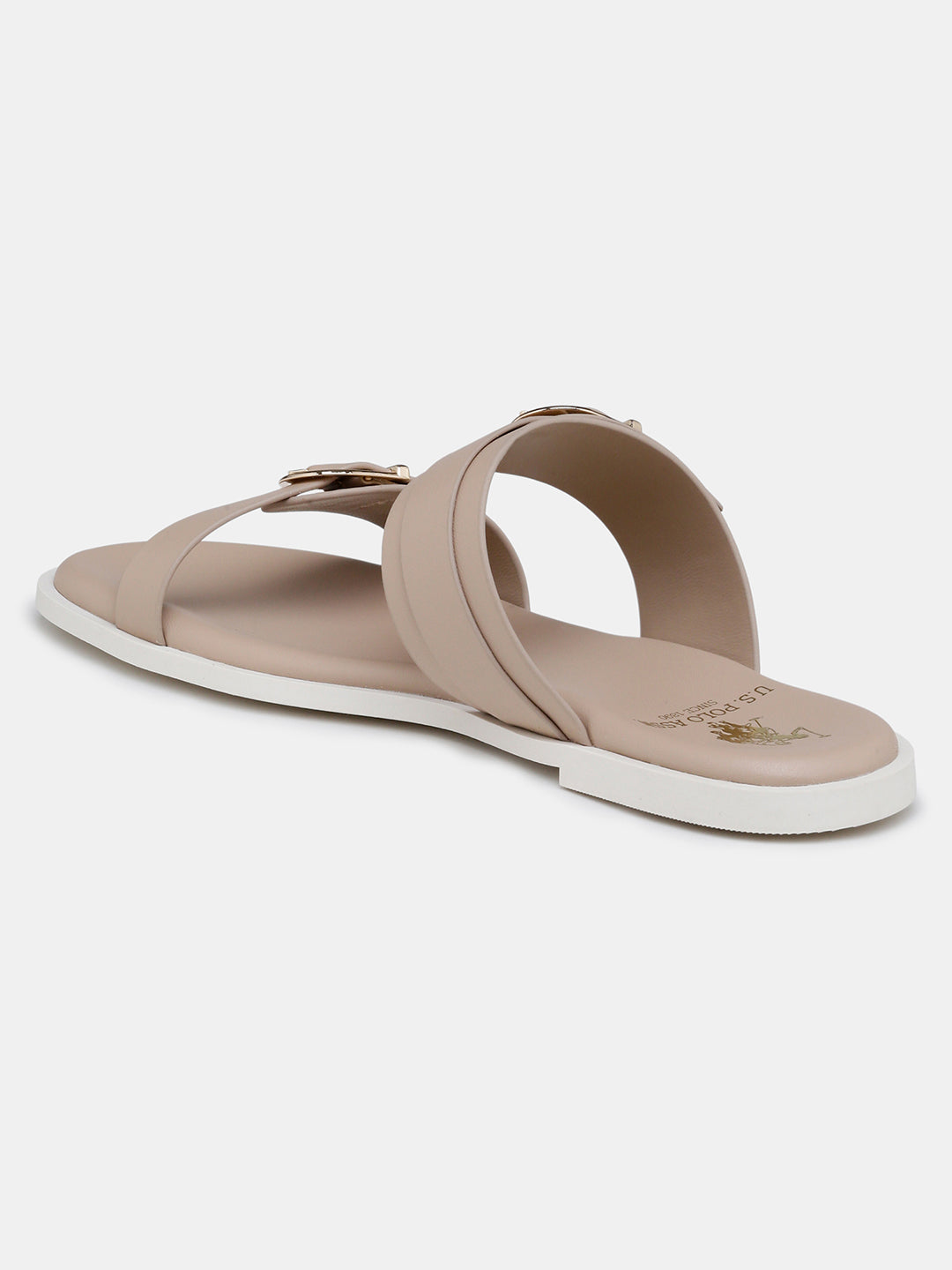 Women Jores Open Toe Buckle Sandals Nude - U.S. Polo Assn. India | Large