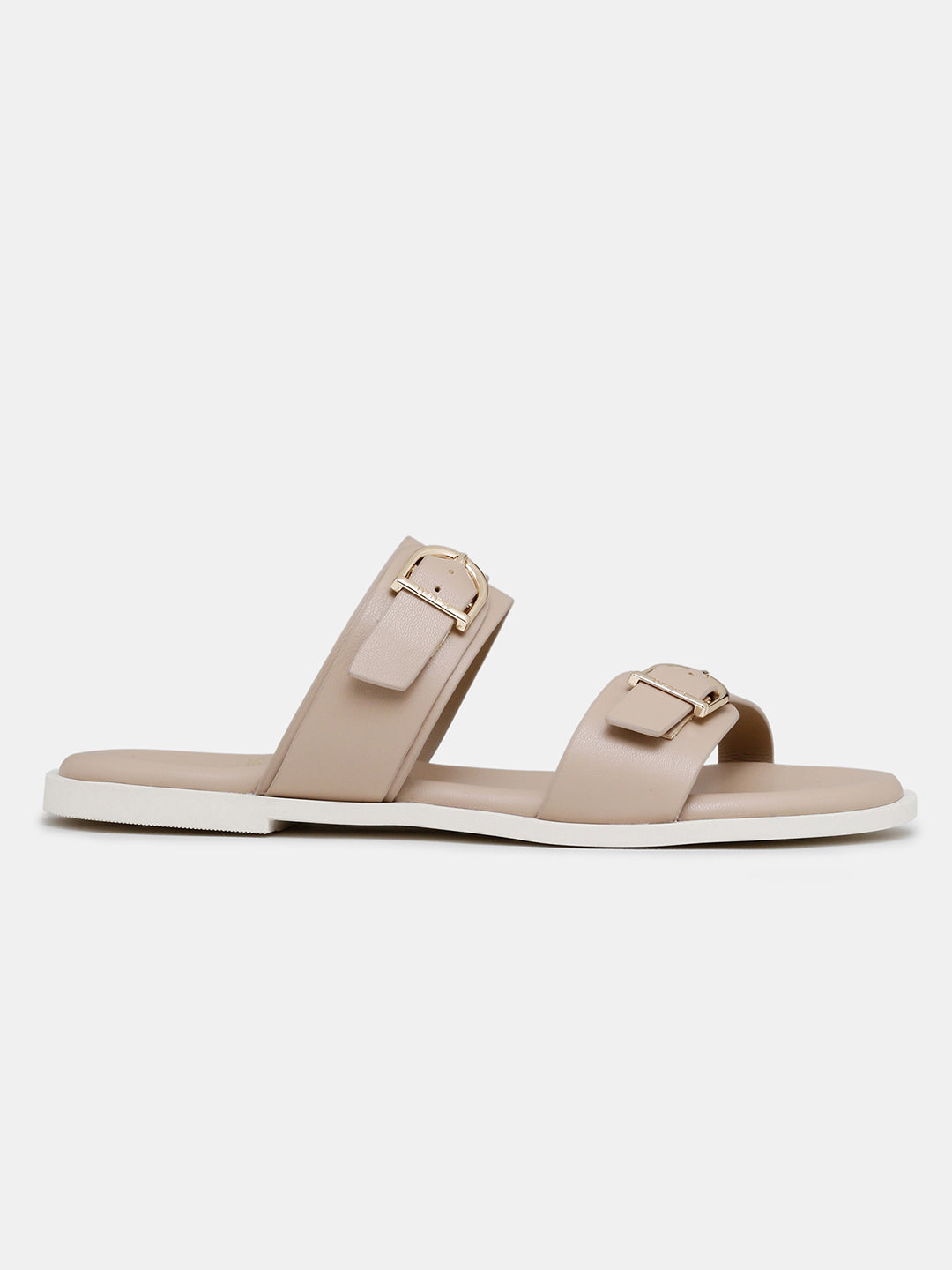 Women Jores Open Toe Buckle Sandals Nude - U.S. Polo Assn. India | Large