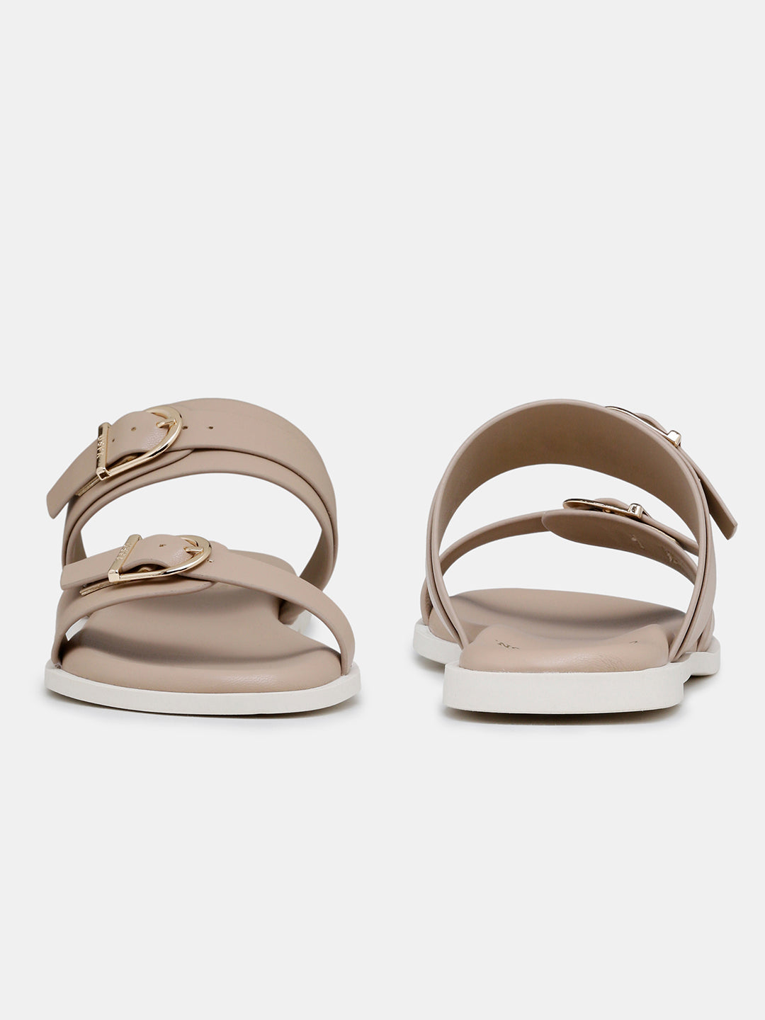 Women Jores Open Toe Buckle Sandals Nude - U.S. Polo Assn. India | Large