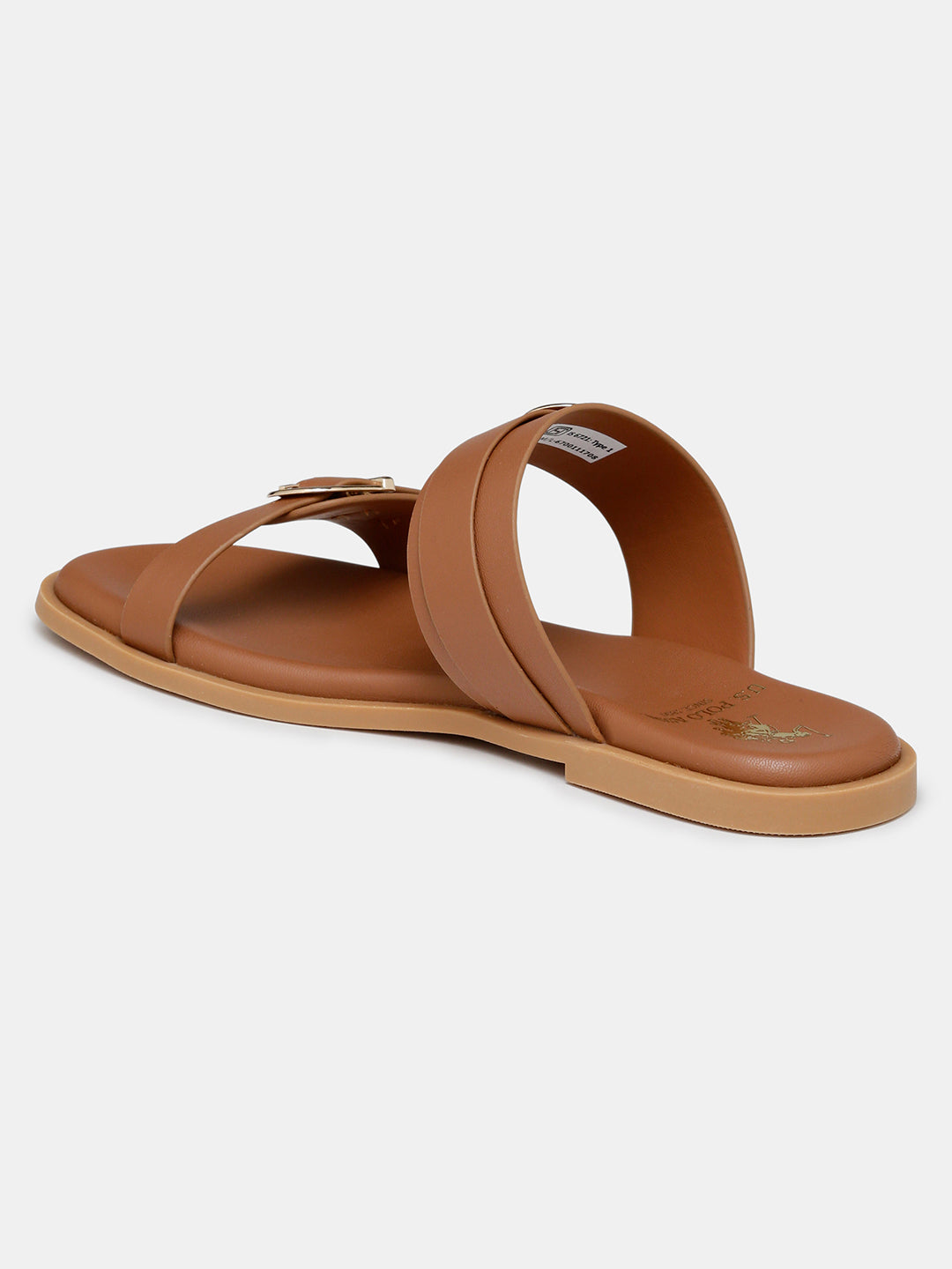 Women Jores Open Toe Buckle Sandals Tan - U.S. Polo Assn. India | Large